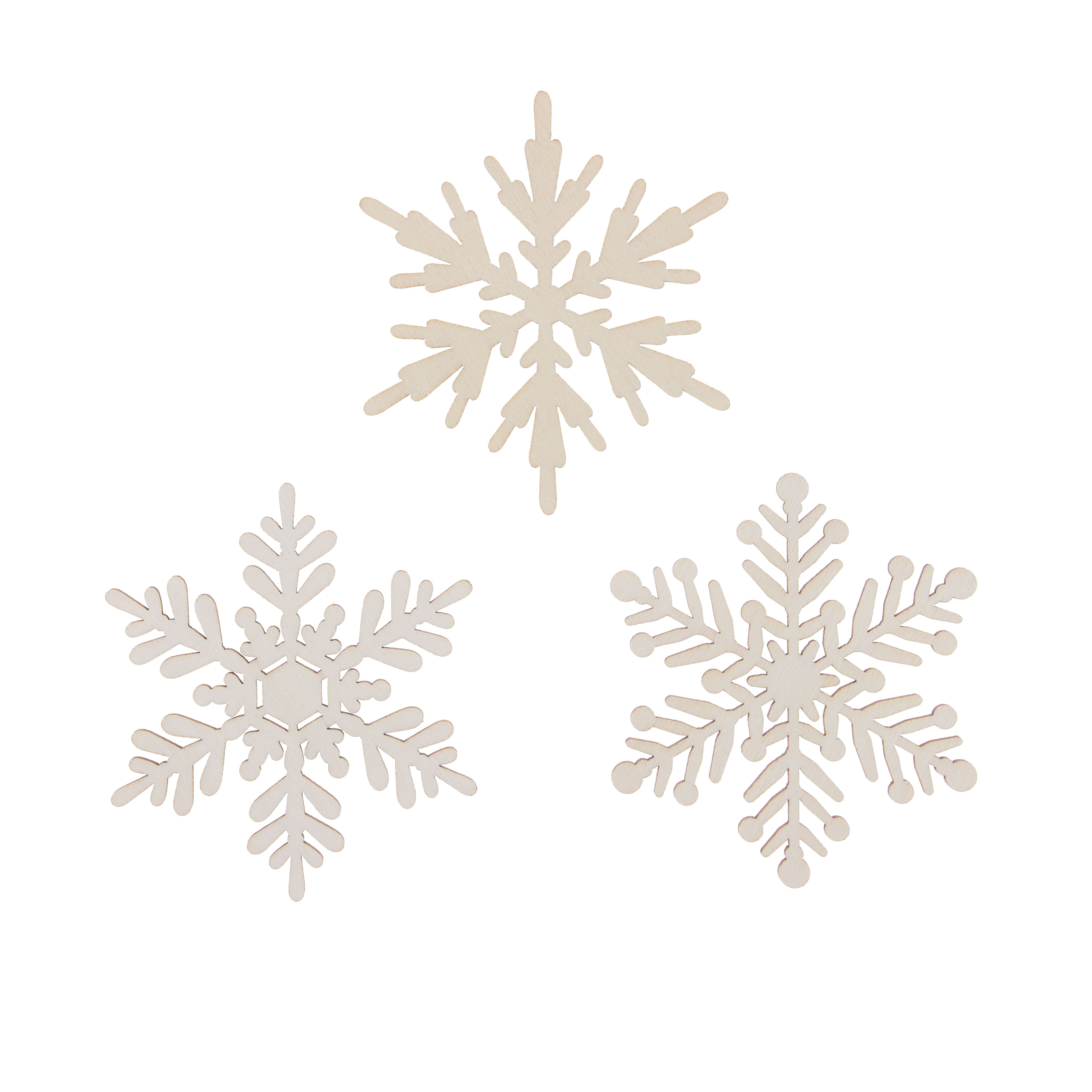 Unfinished Christmas Snowflake DIY Plywood Shapes by Make Market&#xAE;