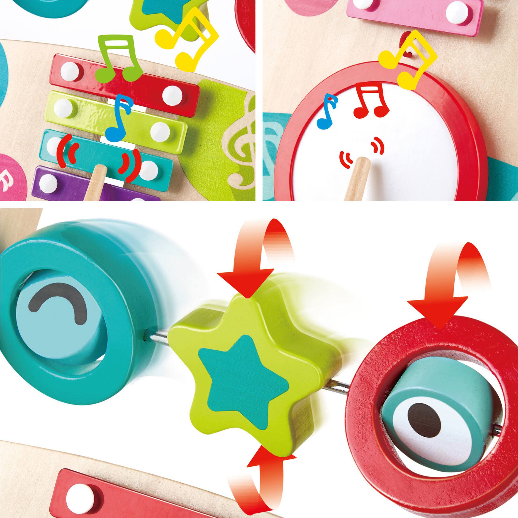 Hape My First Musical Walker Wooden Push & Pull Learning Walker