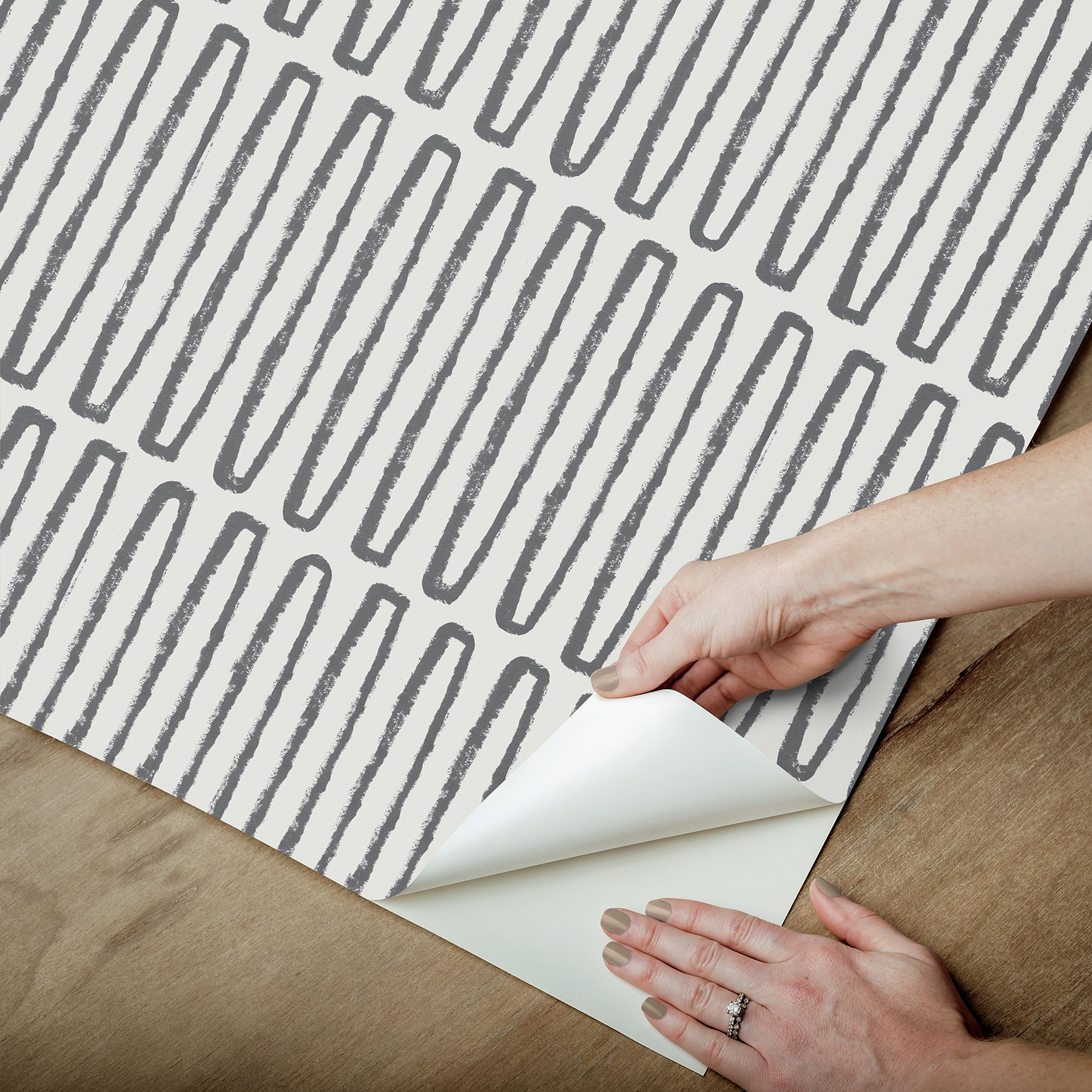 NuWallpaper Porter Charcoal Peel &#x26; Stick Wallpaper