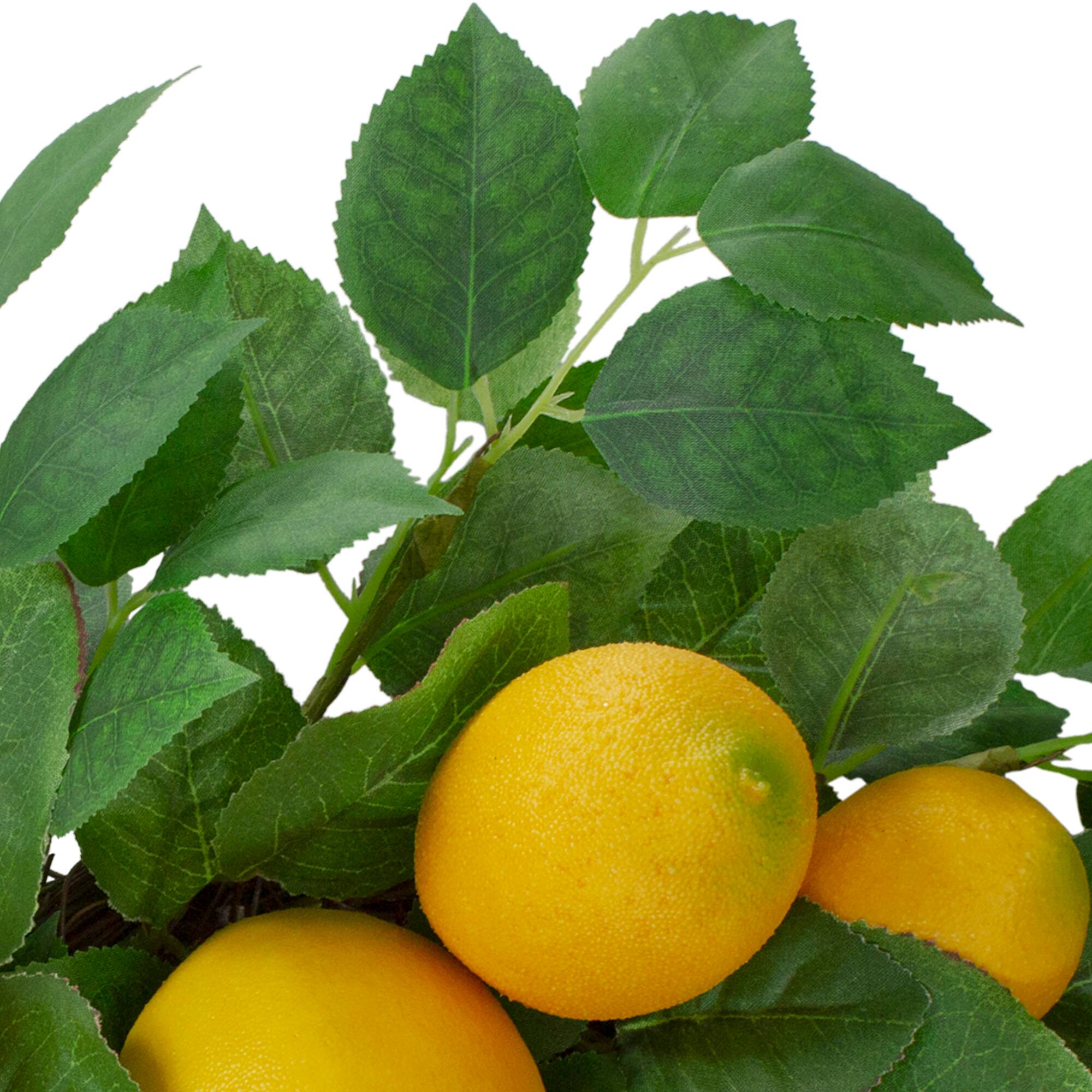 18" Yellow Lemons & Leaves Wreath