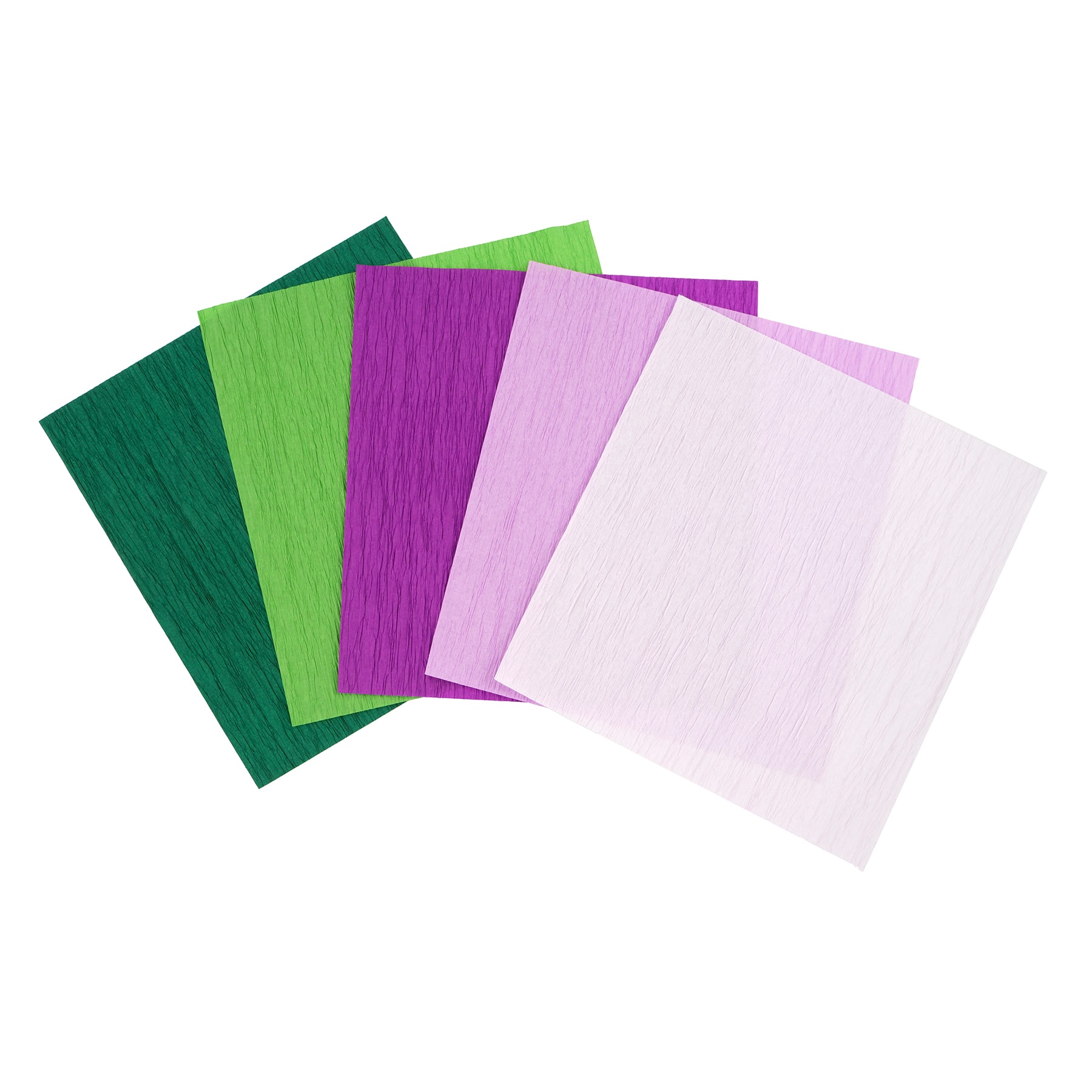 6&#x22; x 6.5&#x22; Greens &#x26; Purples Crepe Paper, 25 Sheets by Recollections&#x2122;