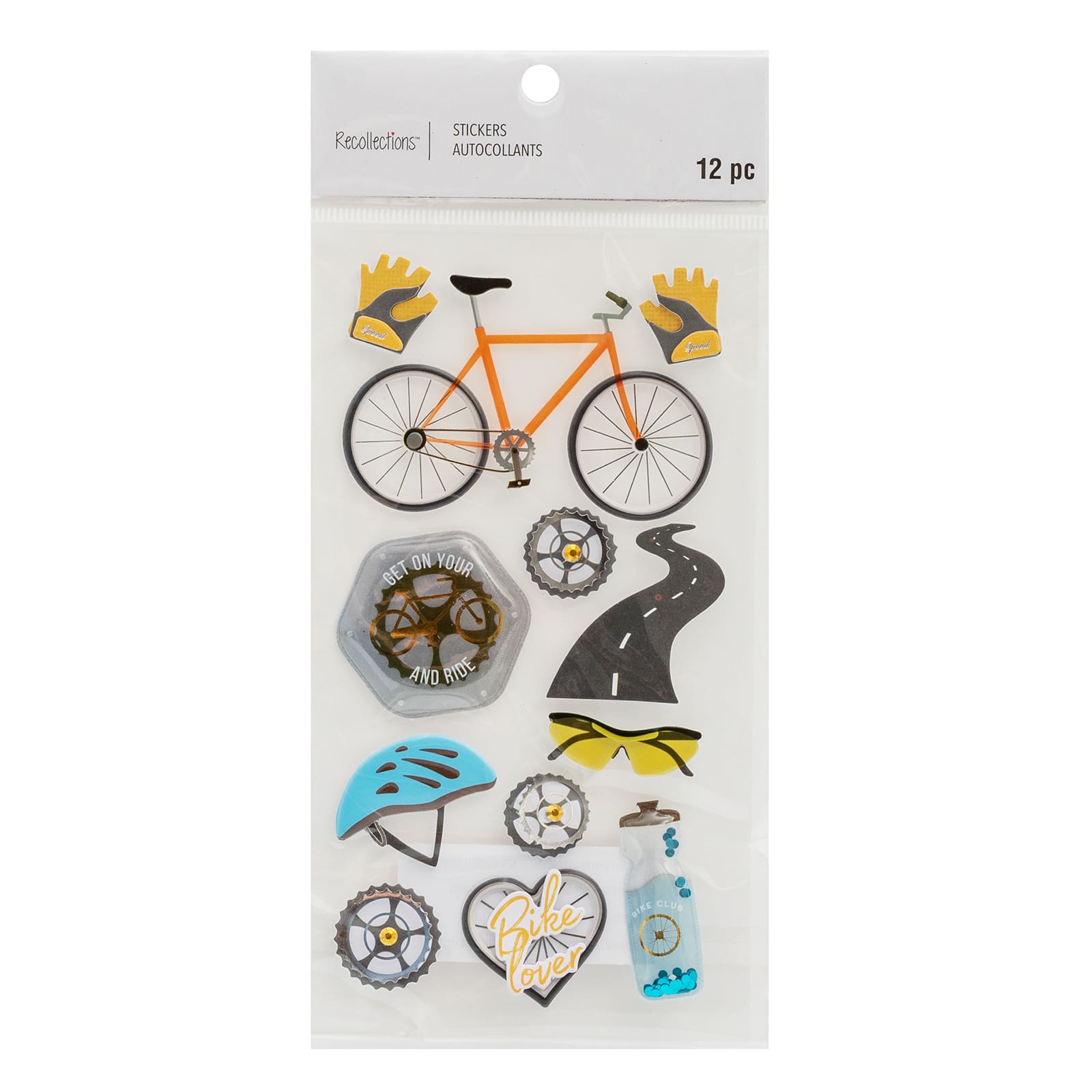 12 Pack: Cycling Dimensional Stickers by Recollections™