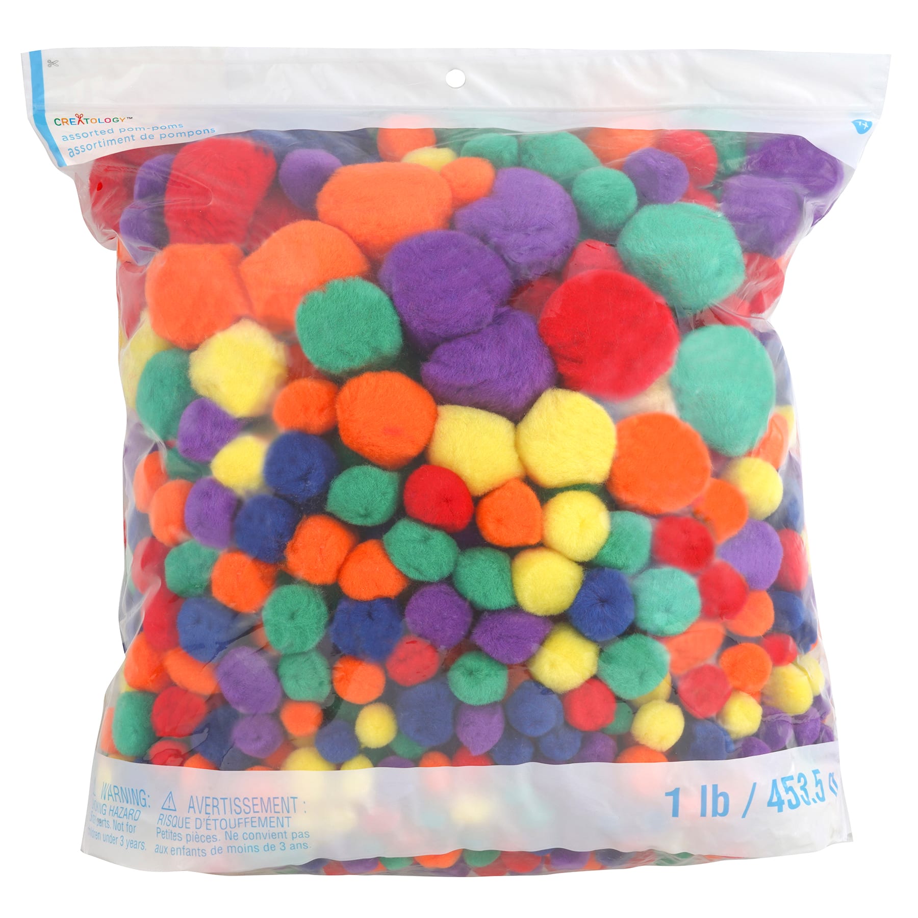 6 Pack: 1lb. Primary Pom Poms by Creatology&#x2122;