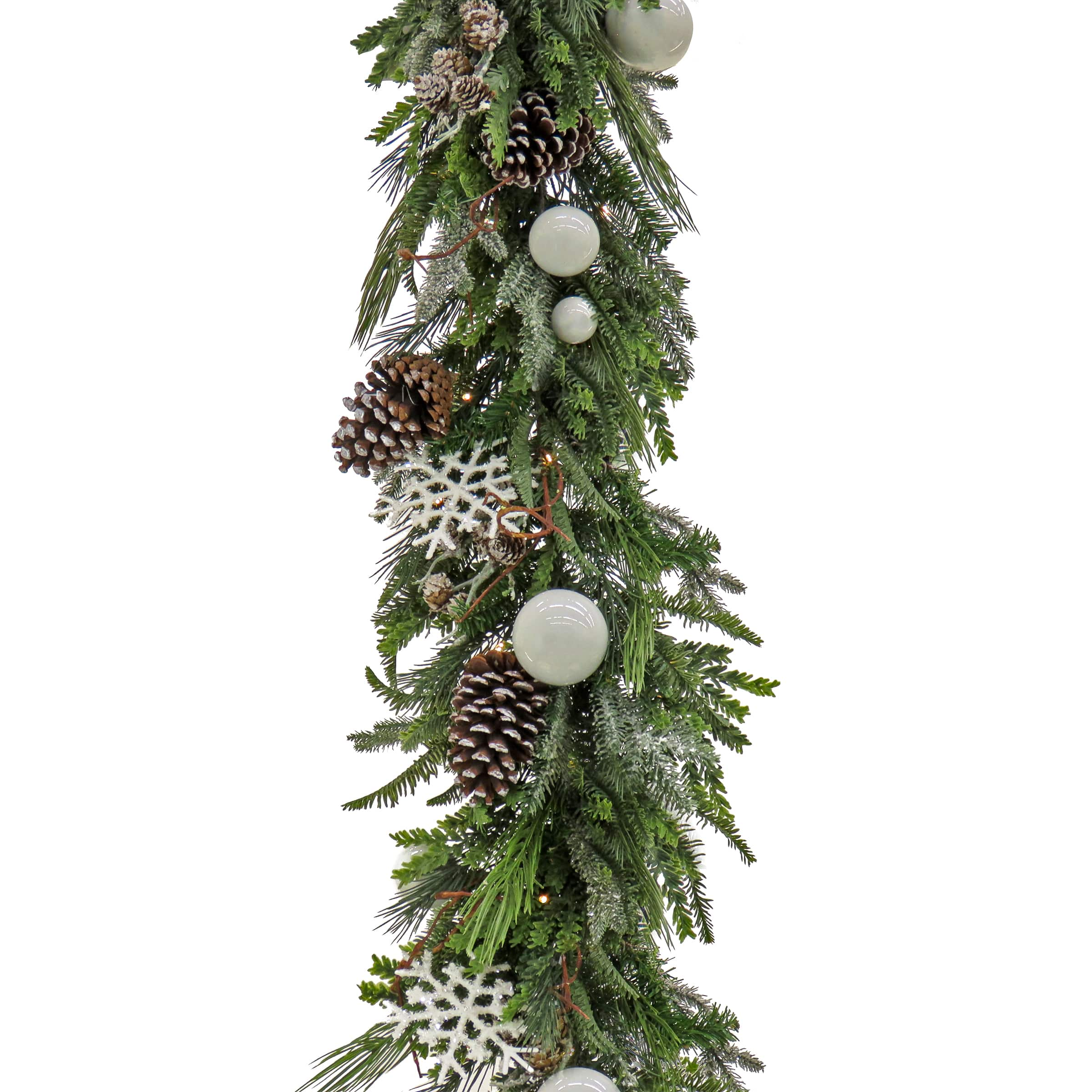 9ft. Pre-Lit Alpine Collection Decorated Garland