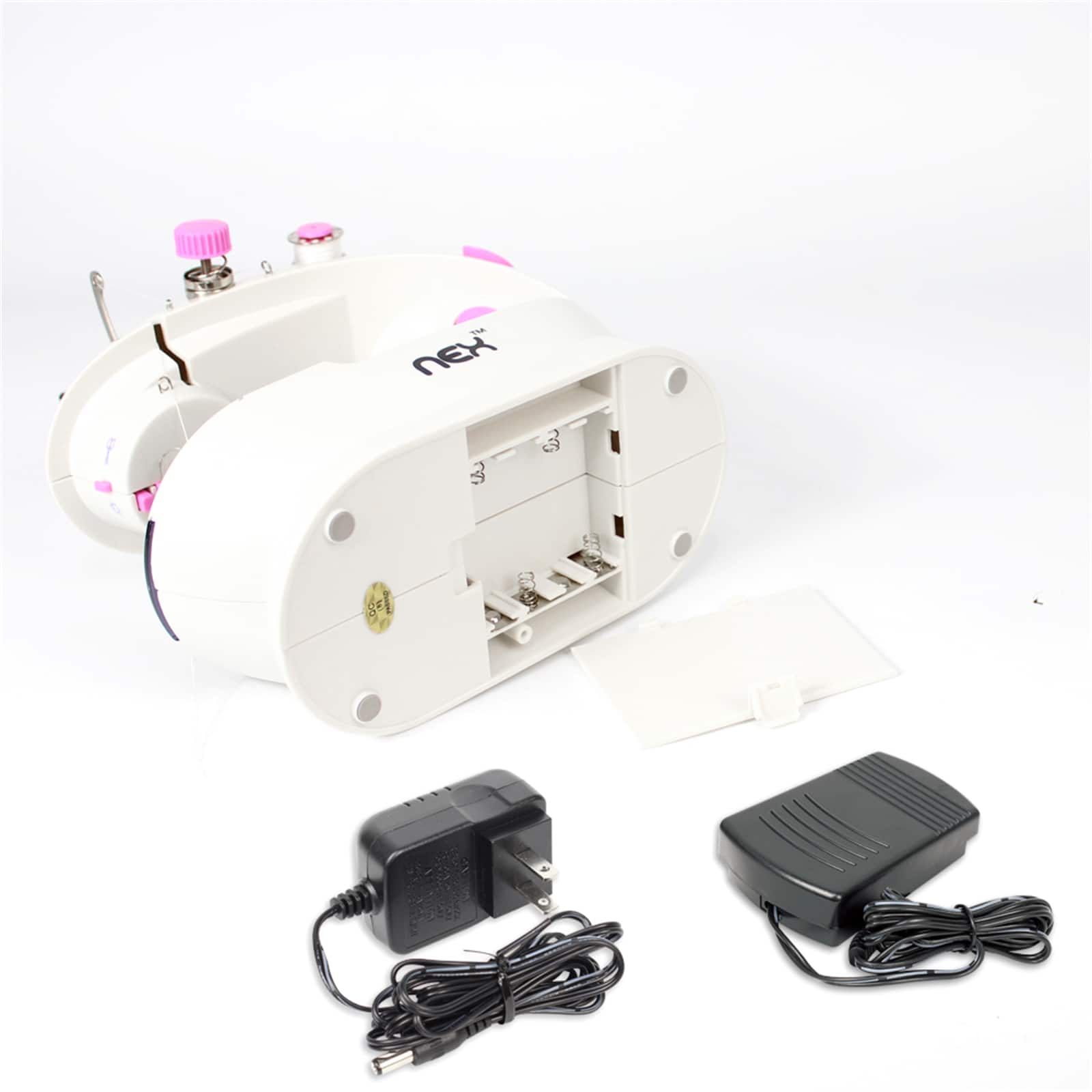 NEX™ Cute Pink Flex-Speed Double-Thread Cordless Easy Sewing Machine with Needle Protector
