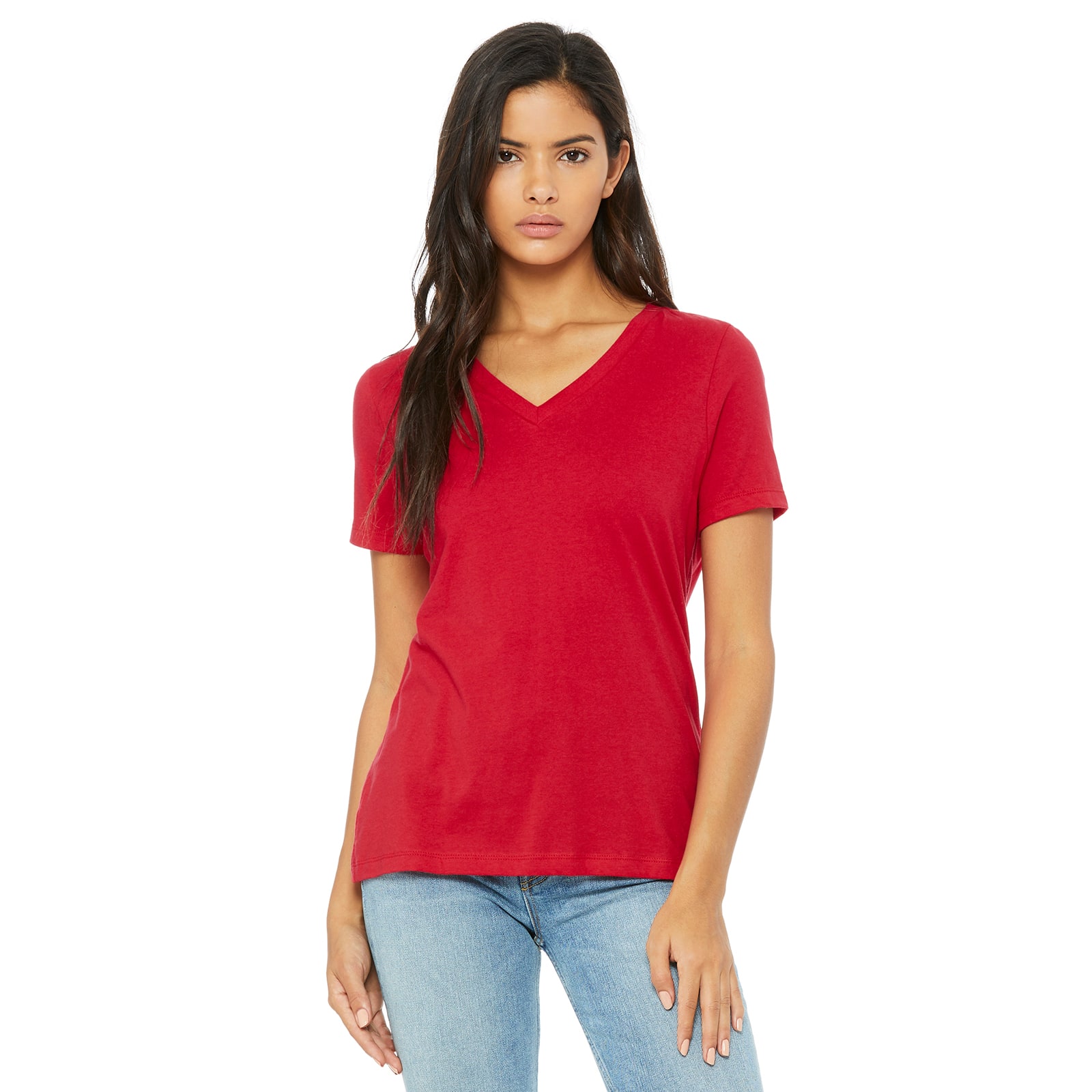 6 Pack: BELLA+CANVAS® Short Sleeve Women's V-Neck T-Shirt