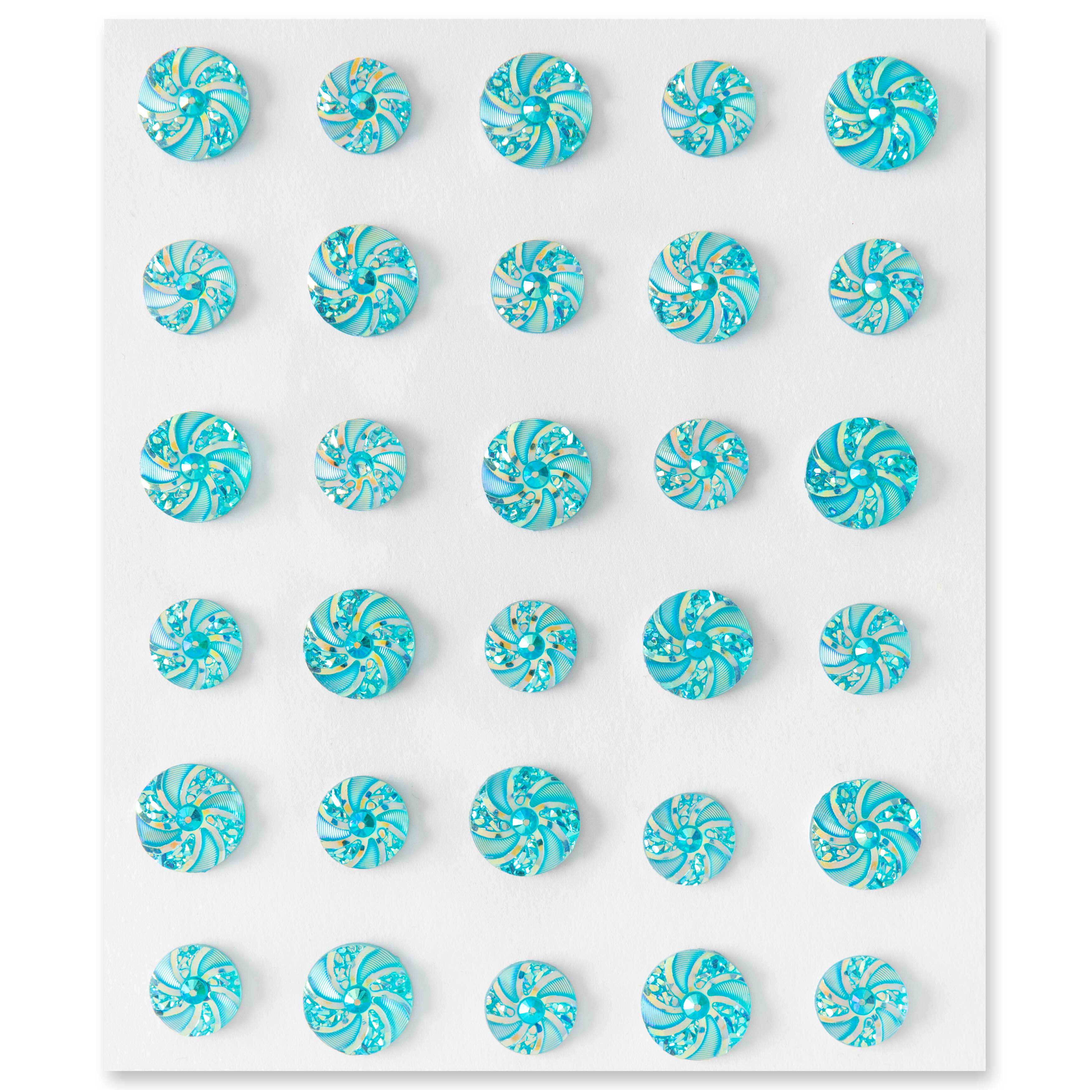 Aqua Iridescent Bling Pinwheel Stickers By Recollections&#x2122;