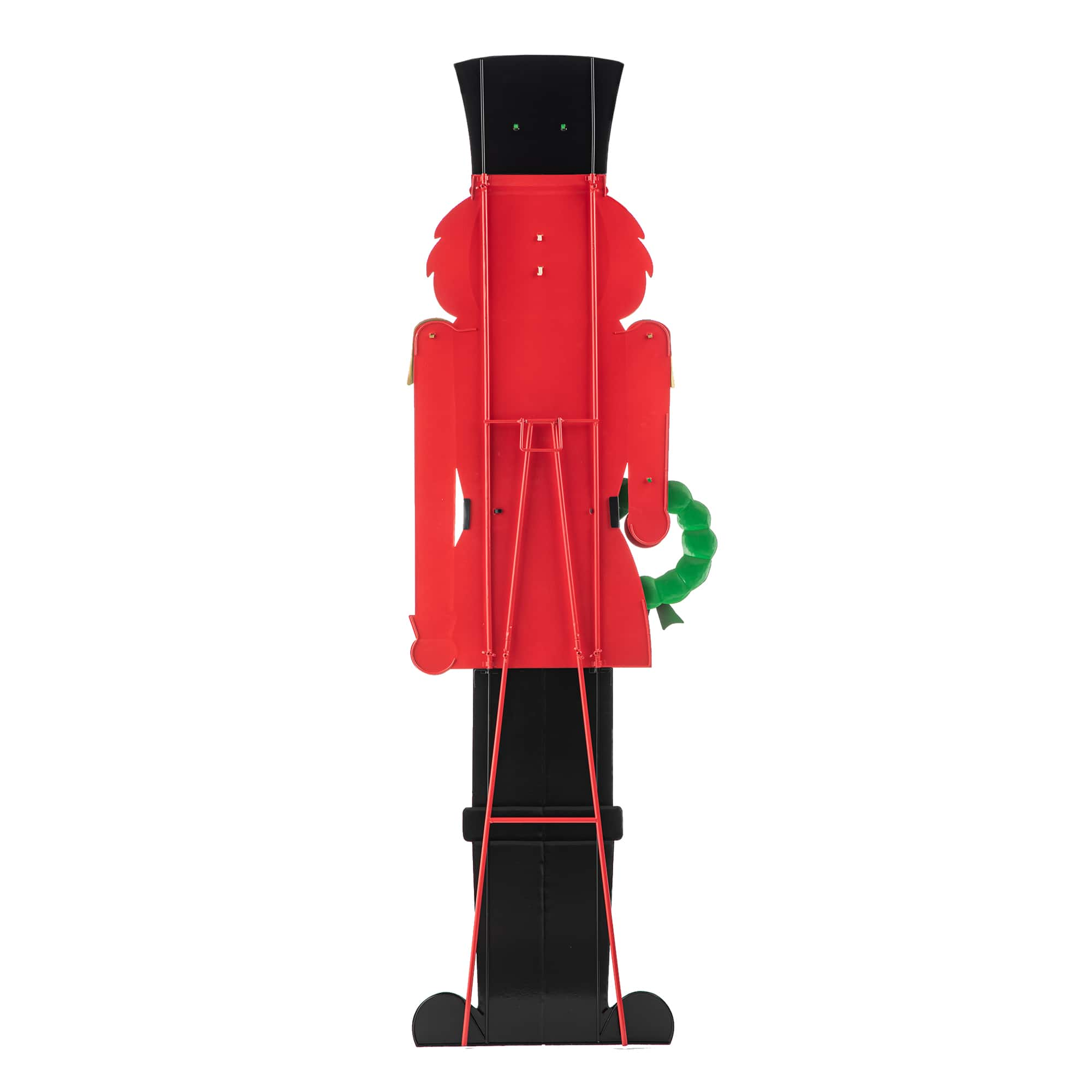 Glitzhome&#xAE; 60&#x22; Metal Nutcracker Porch D&#xE9;cor