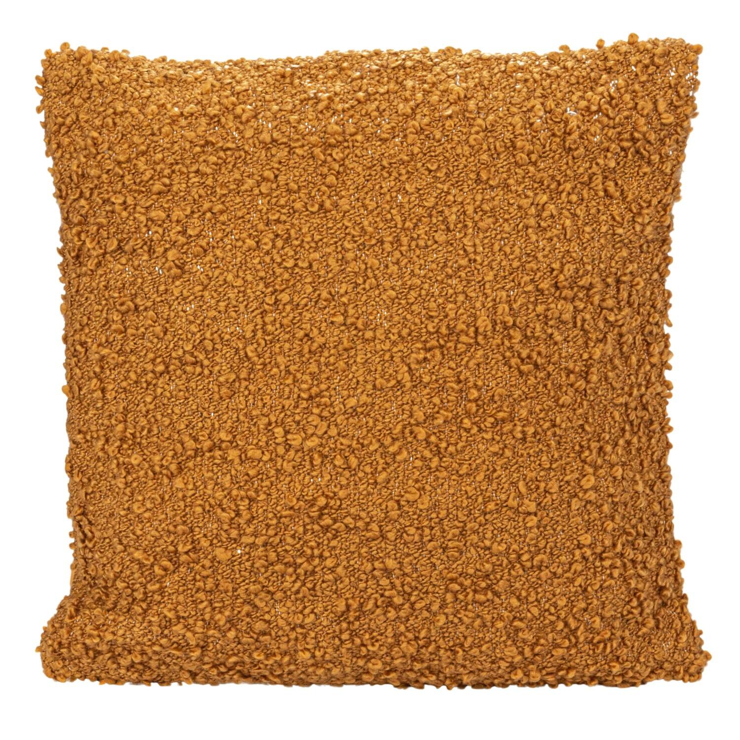 Hello Honey® 20" Mustard Hand-Woven Fabric Indoor/Outdoor Pillow