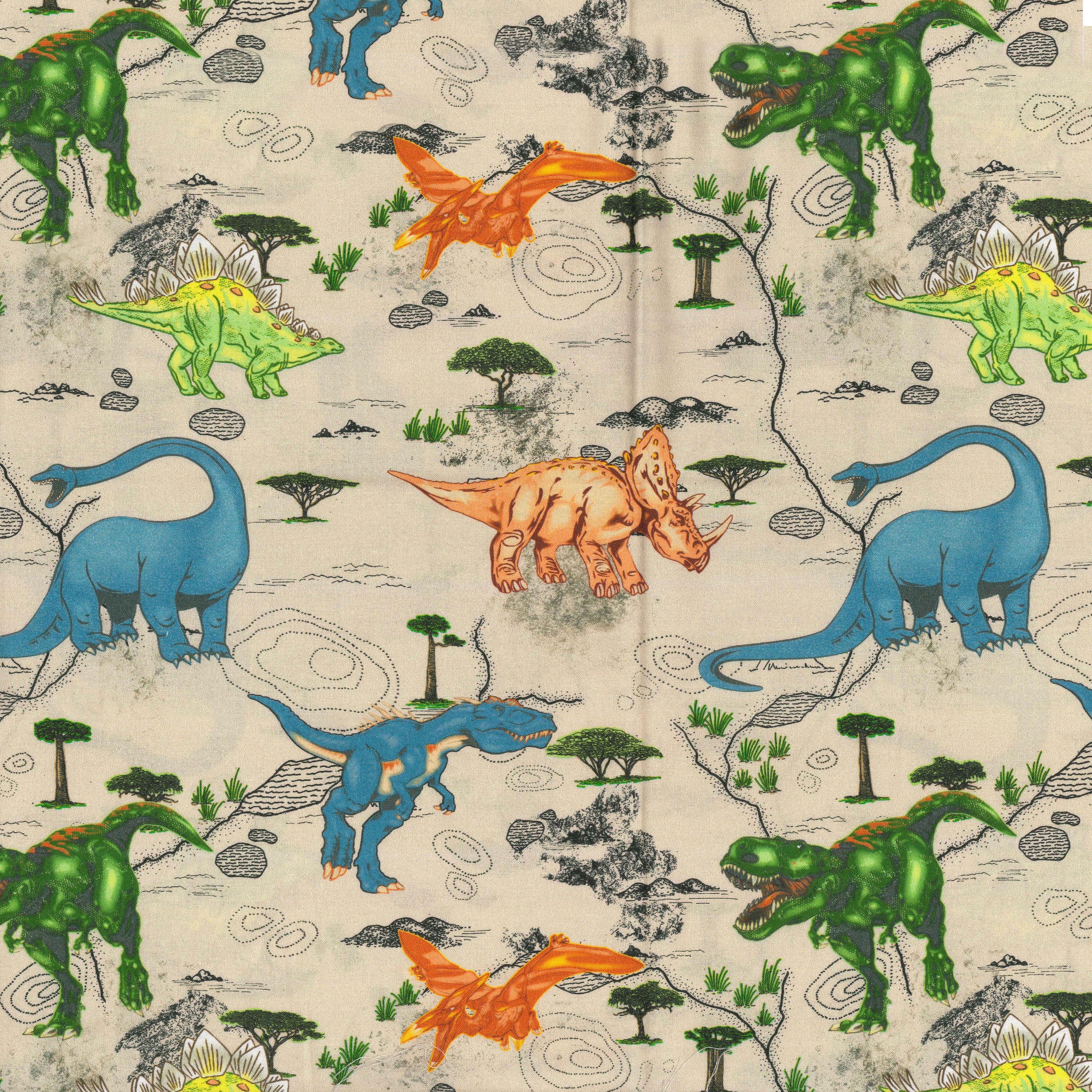 Fabric Traditions Dinosaurs Cotton Fabric