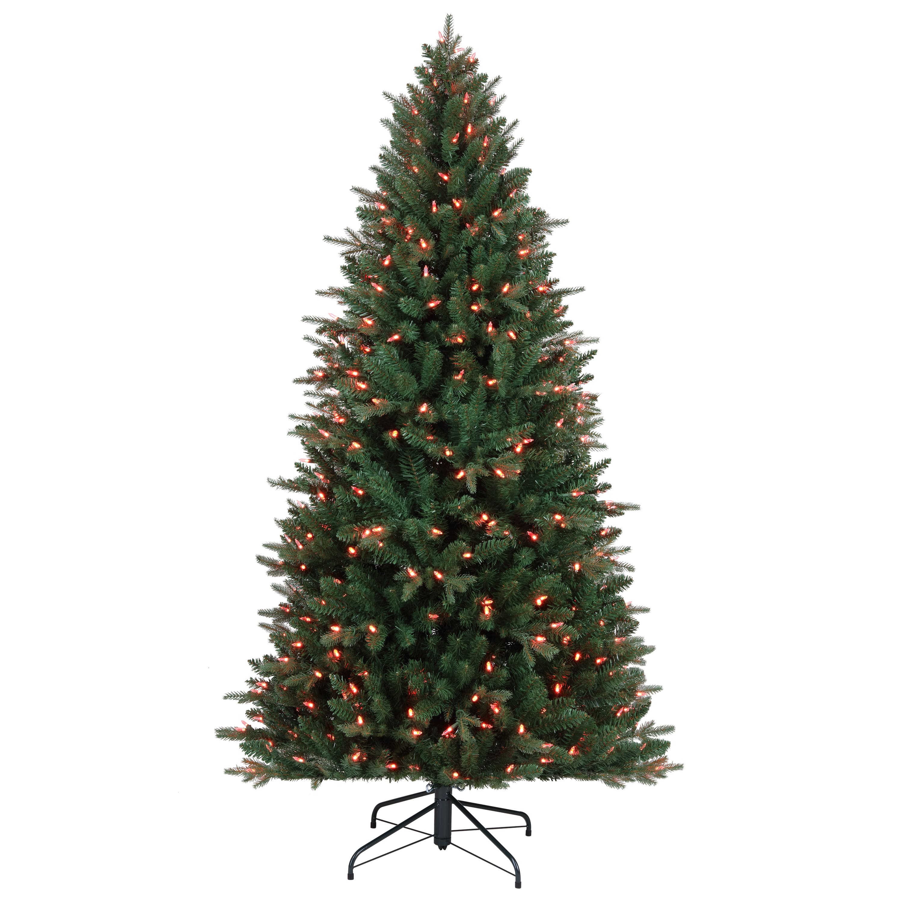 6.5ft. Pre-Lit Alexa Enabled Mountain Fir Artificial Christmas Tree, Multicolor LED Lights