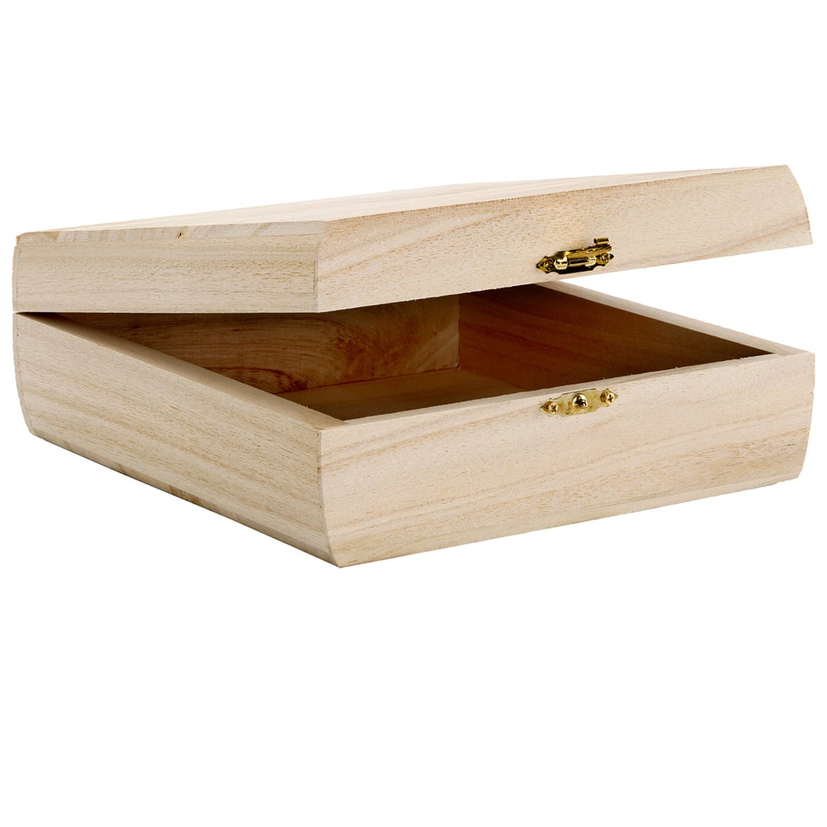 8 Pack: 7.25&#x22; Curved Sides Wooden Box by Make Market&#xAE;