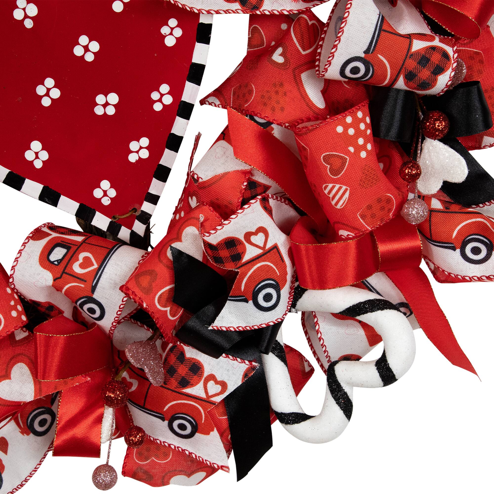 17" Ribbon & Twig Valentine's Day Wreath