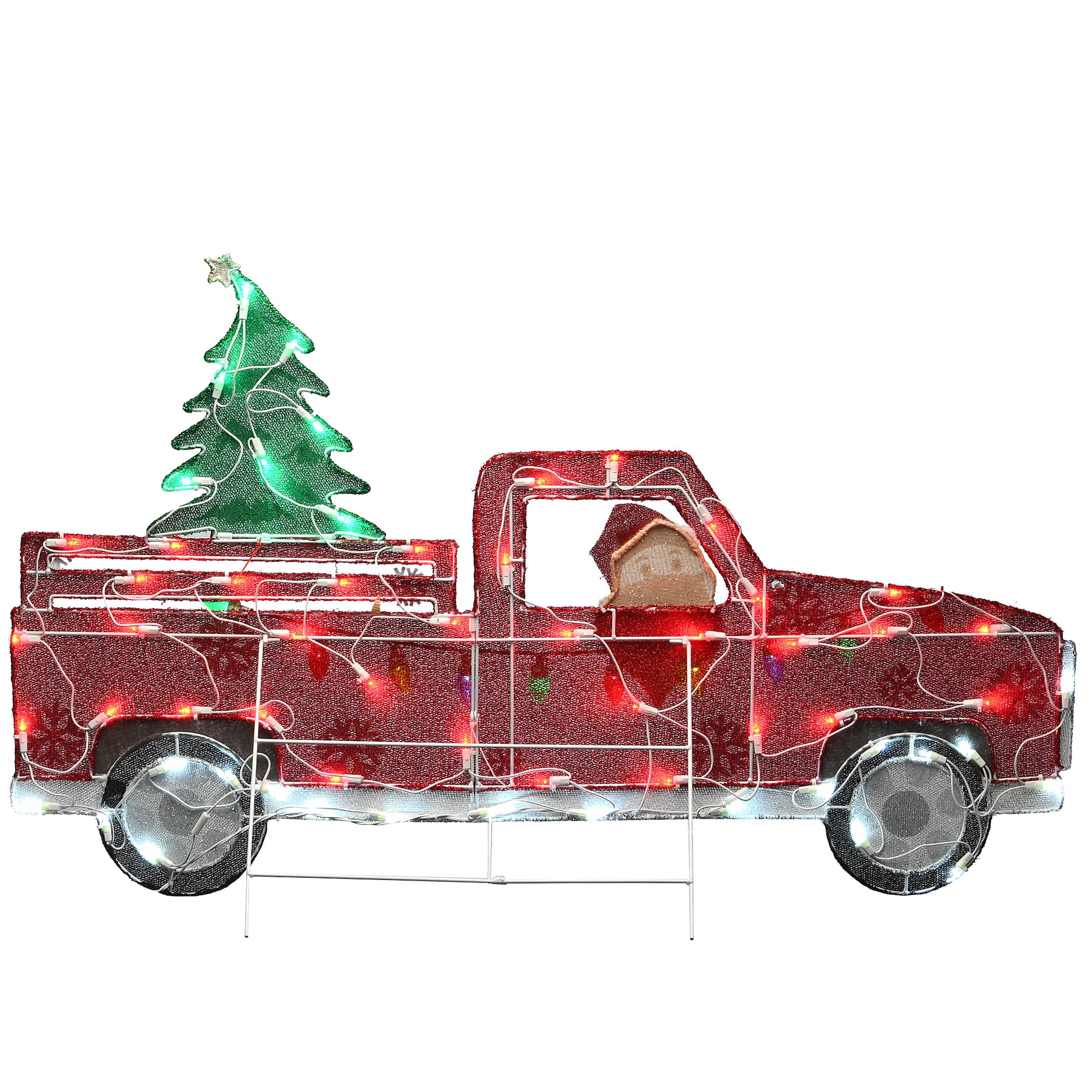 27'' Pre-Lit Santa in Red Truck Decoration