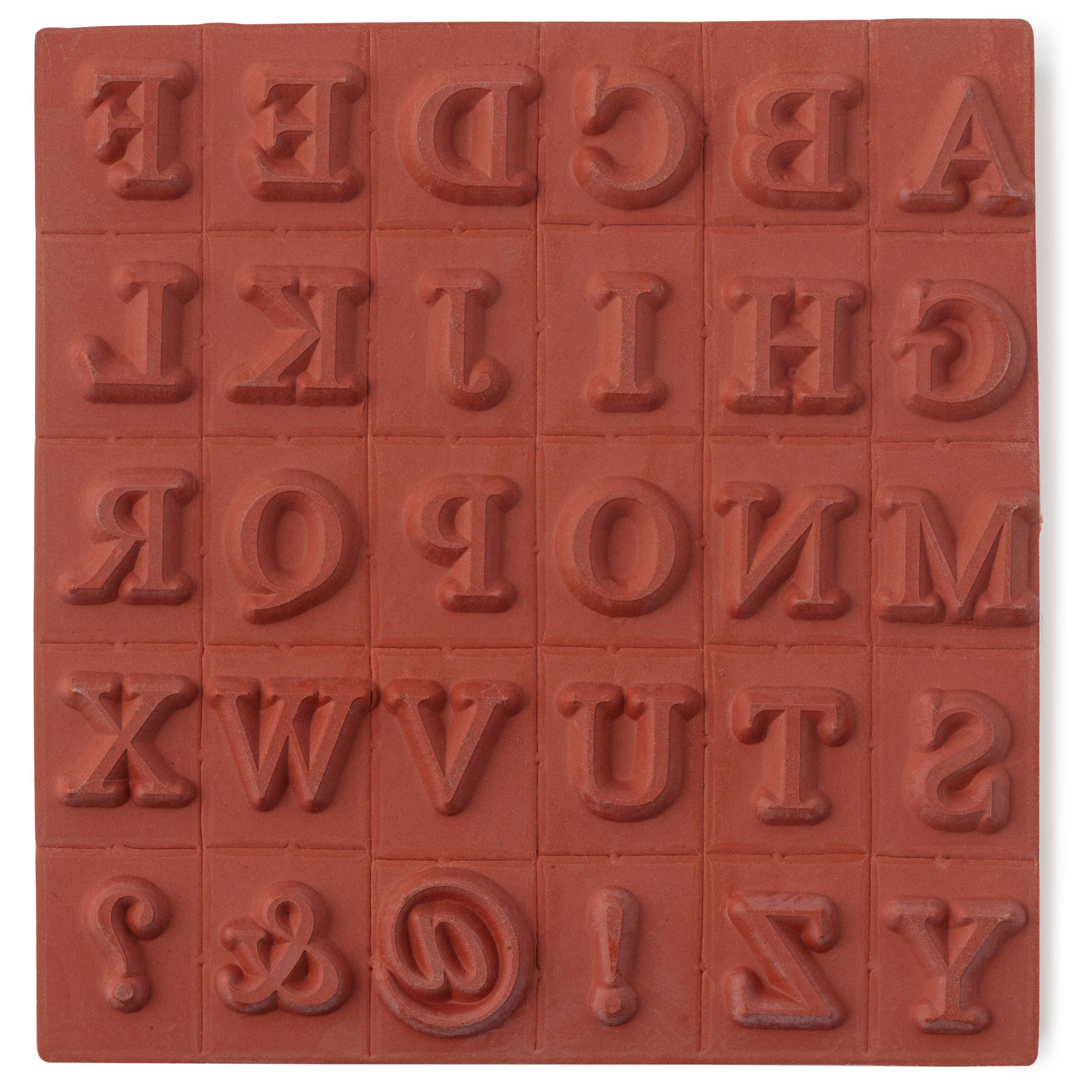 6 Pack: Medium Uppercase Alphabet Wood Stamps by Recollections&#x2122;