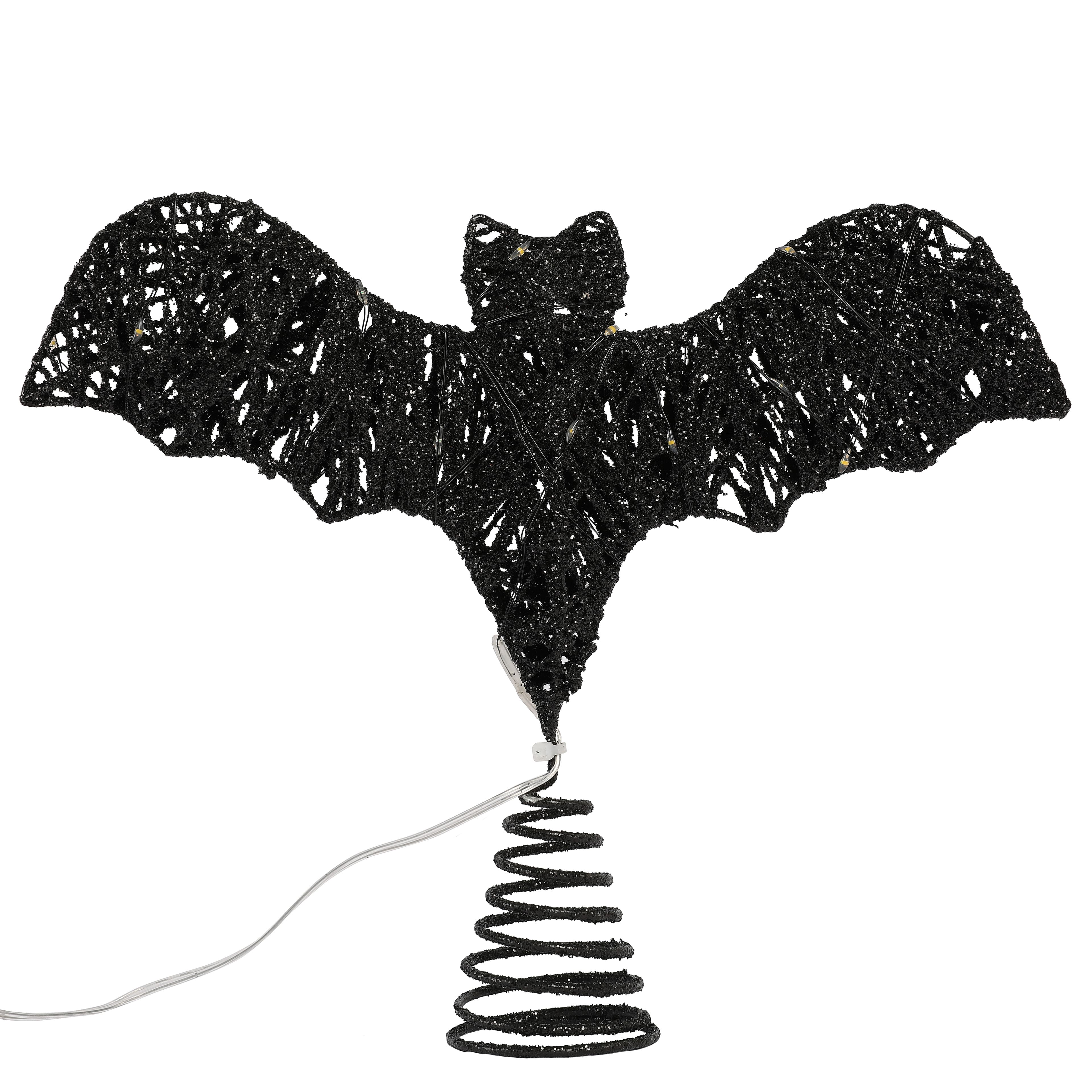 9" Black Bat Lighted Tree Topper by Ashland®