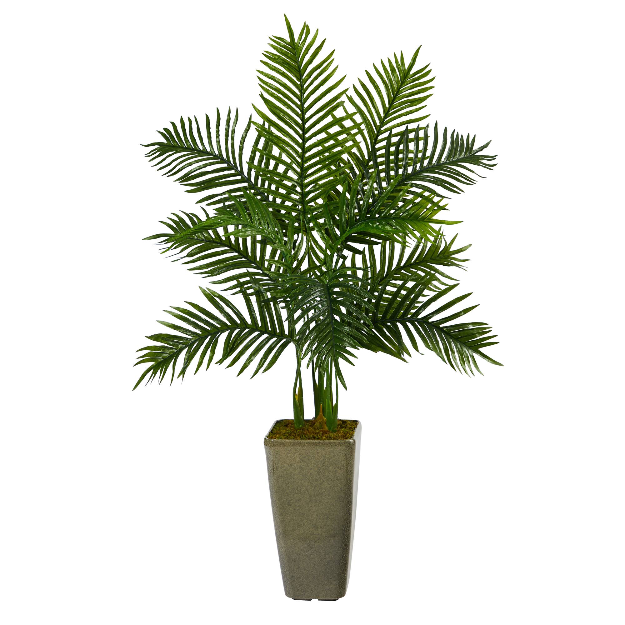 4ft. Areca Palm Tree in Green Planter