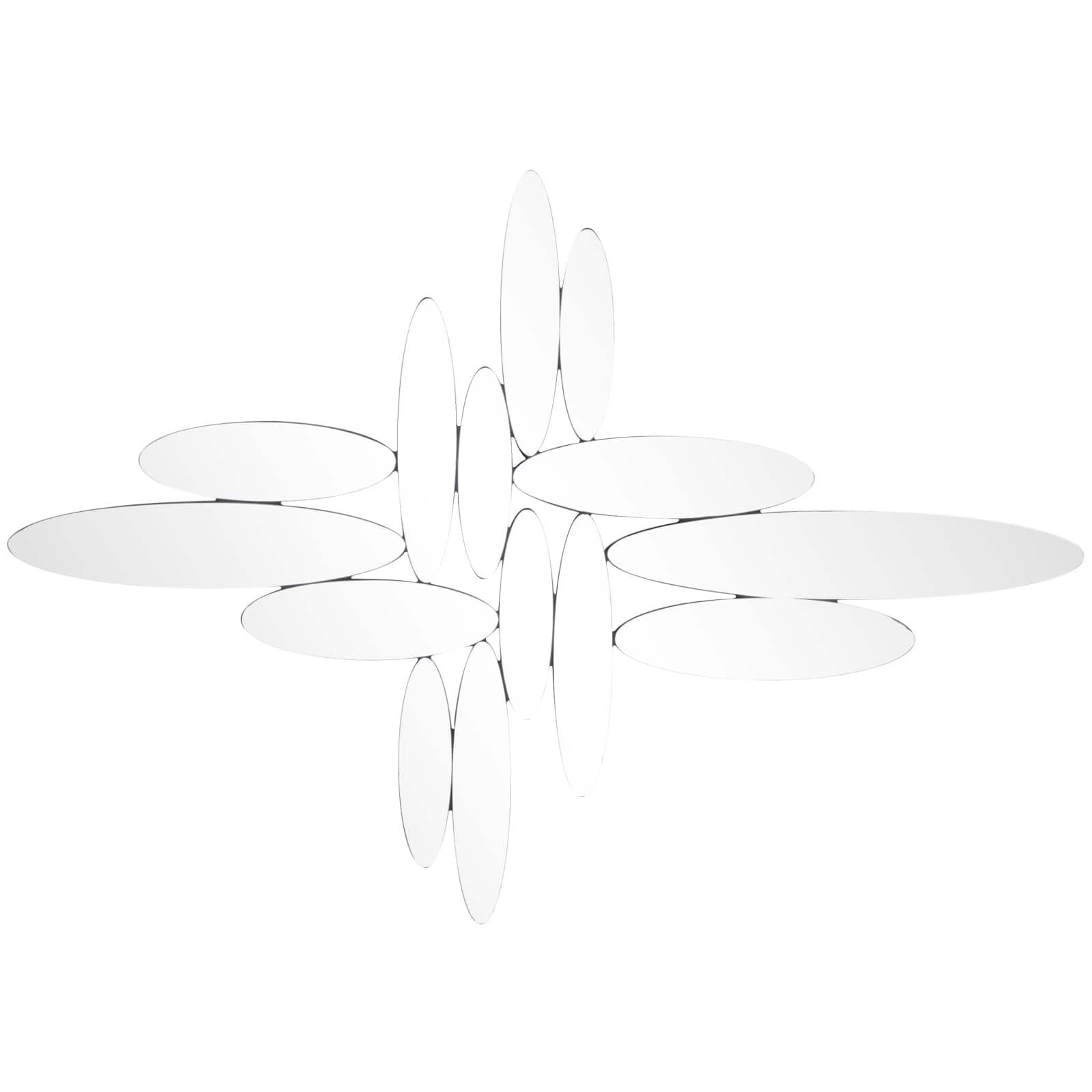 Silver Glass Frameless Wall Mirror 40" x 1" x 28"