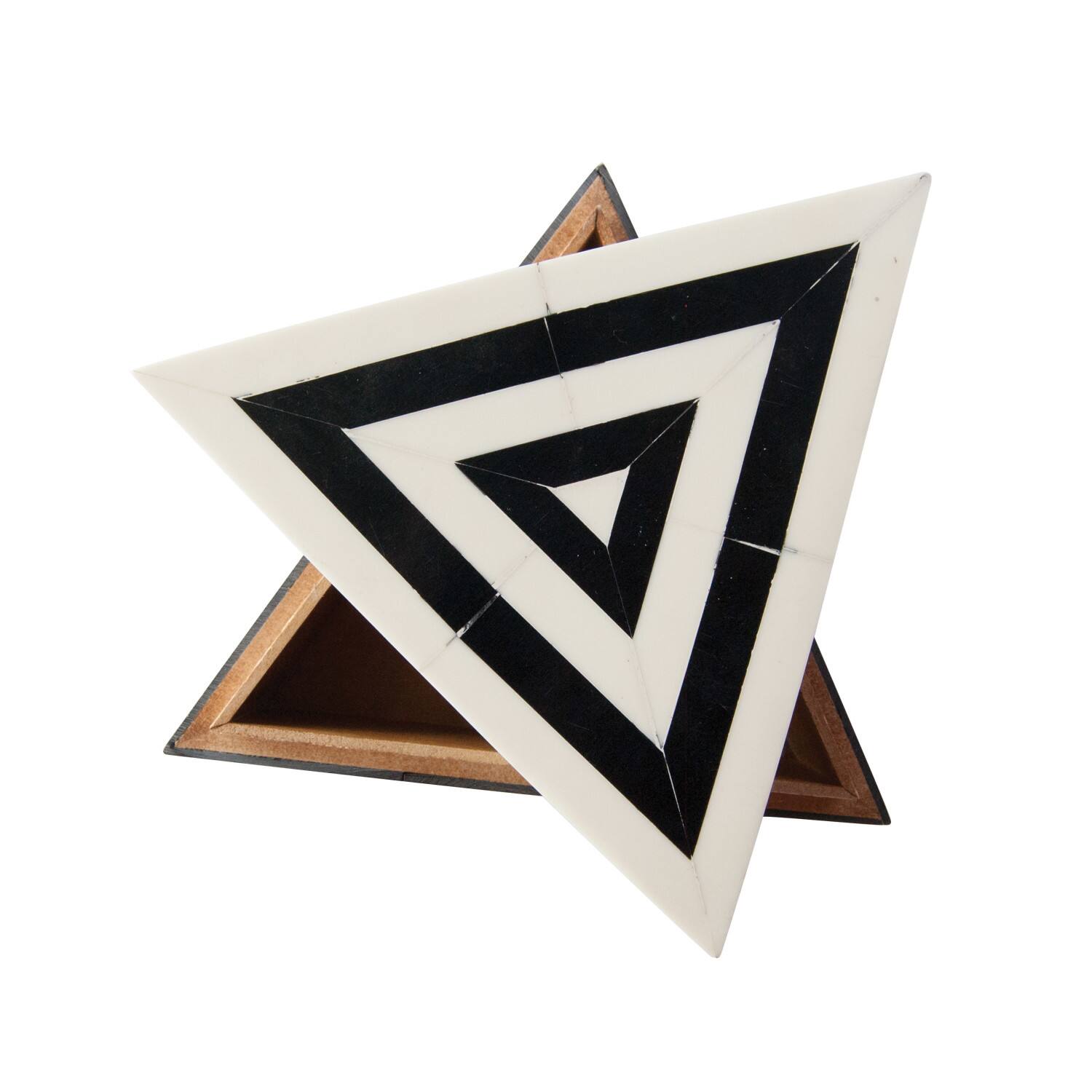 Hello Honey&#xAE; 7&#x22; Black &#x26; White Striped Triangular Box