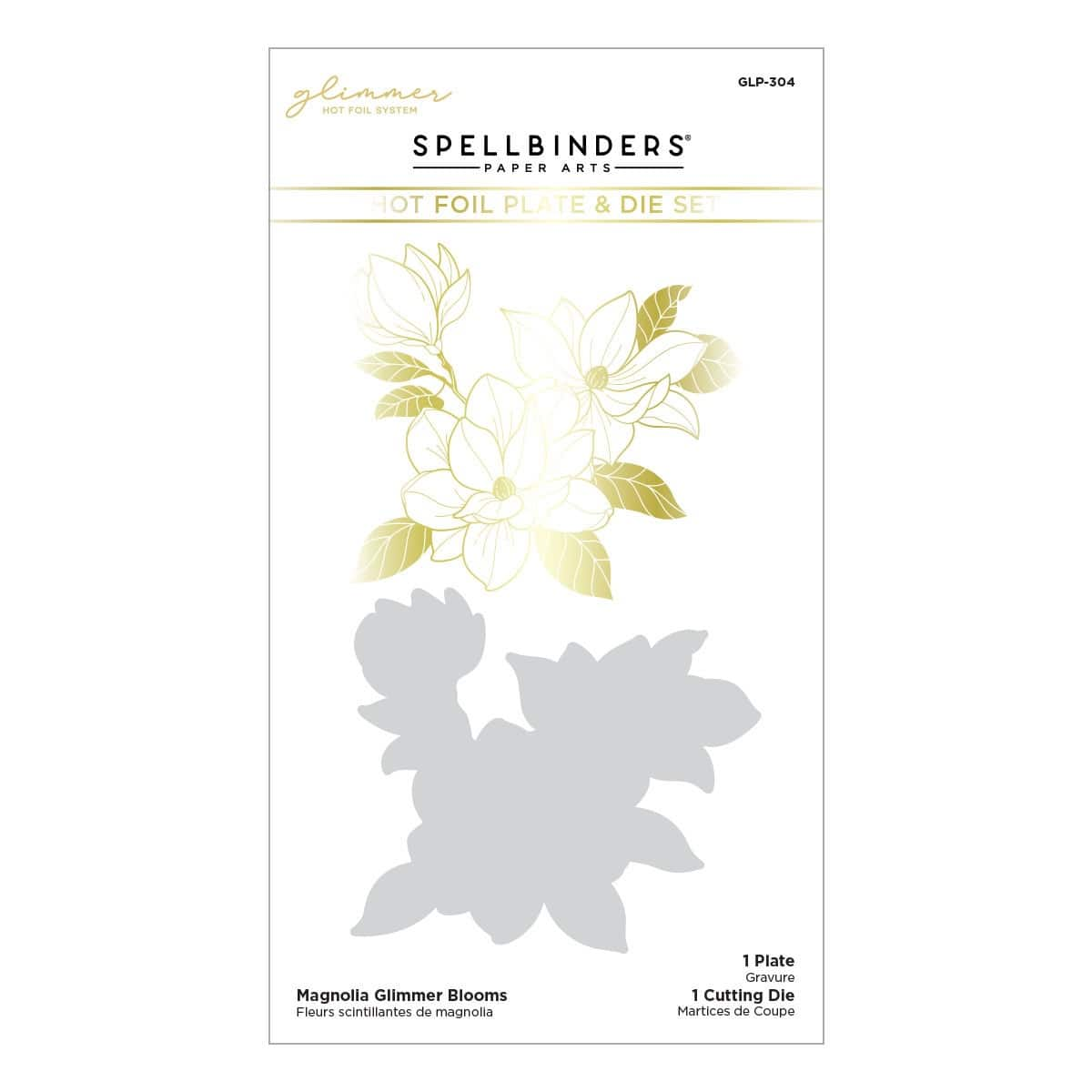 Spellbinders® Magnolia Glimmer Blooms Hot Foil Plate & Die Set | Michaels