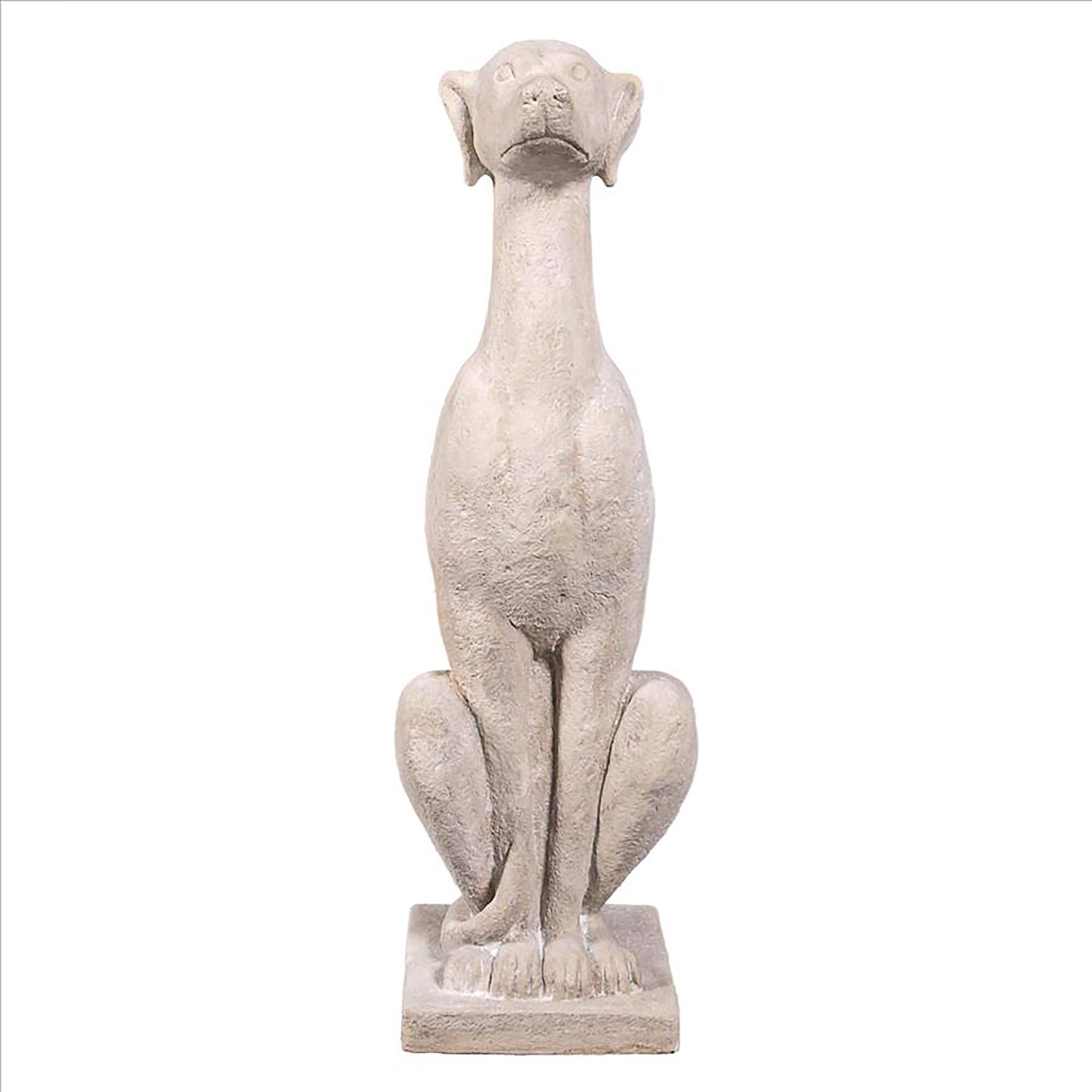 Design Toscano 35.5&#x22; Italian Greyhound Art D&#xE9;co Whippet Sentinel Dog Statue