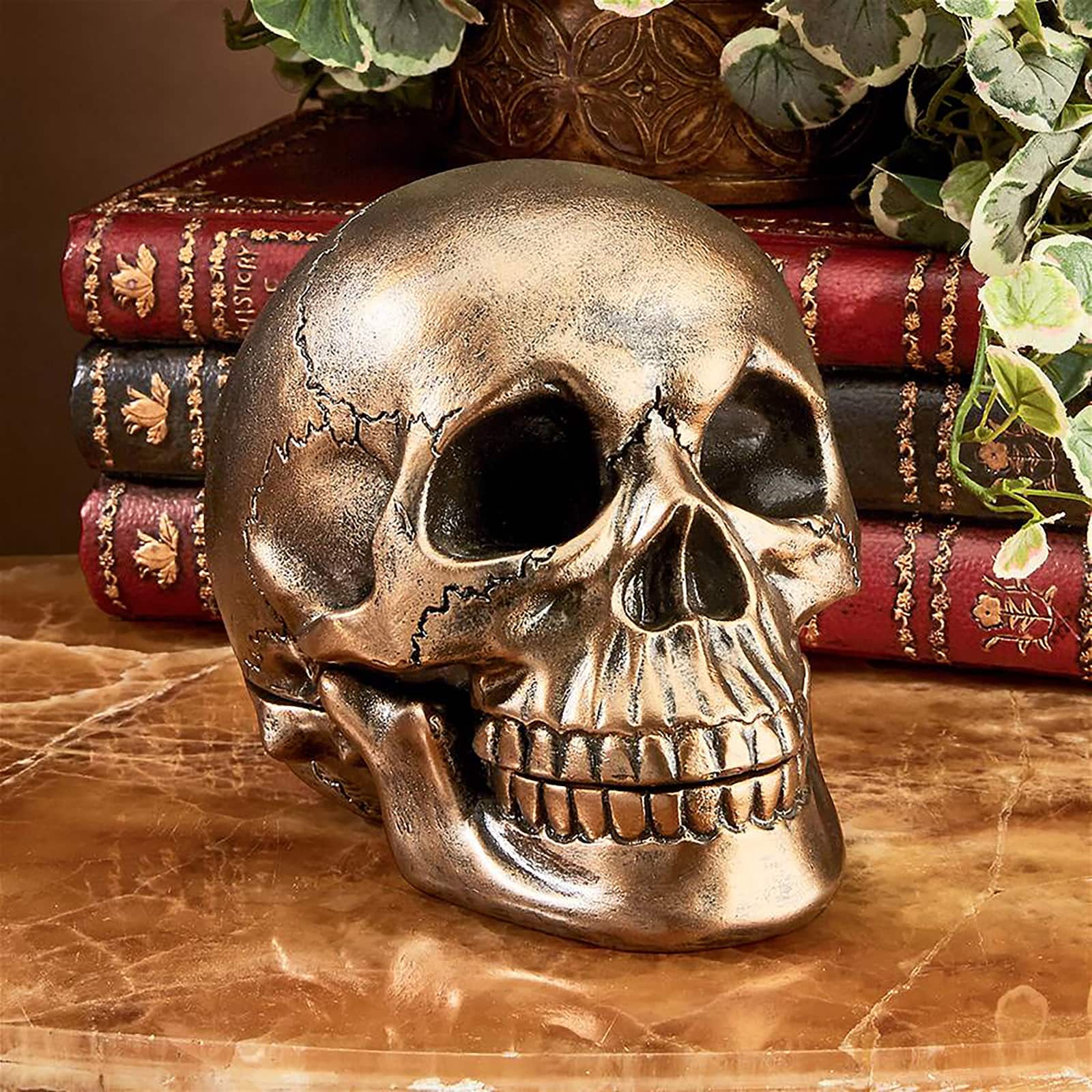 Design Toscano 6.5&#x22; Memento Mori Skull Clock