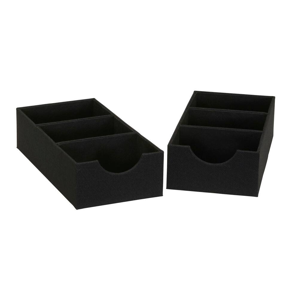 Household Essentials 3-Compartment Drawer Organizers, 2ct.