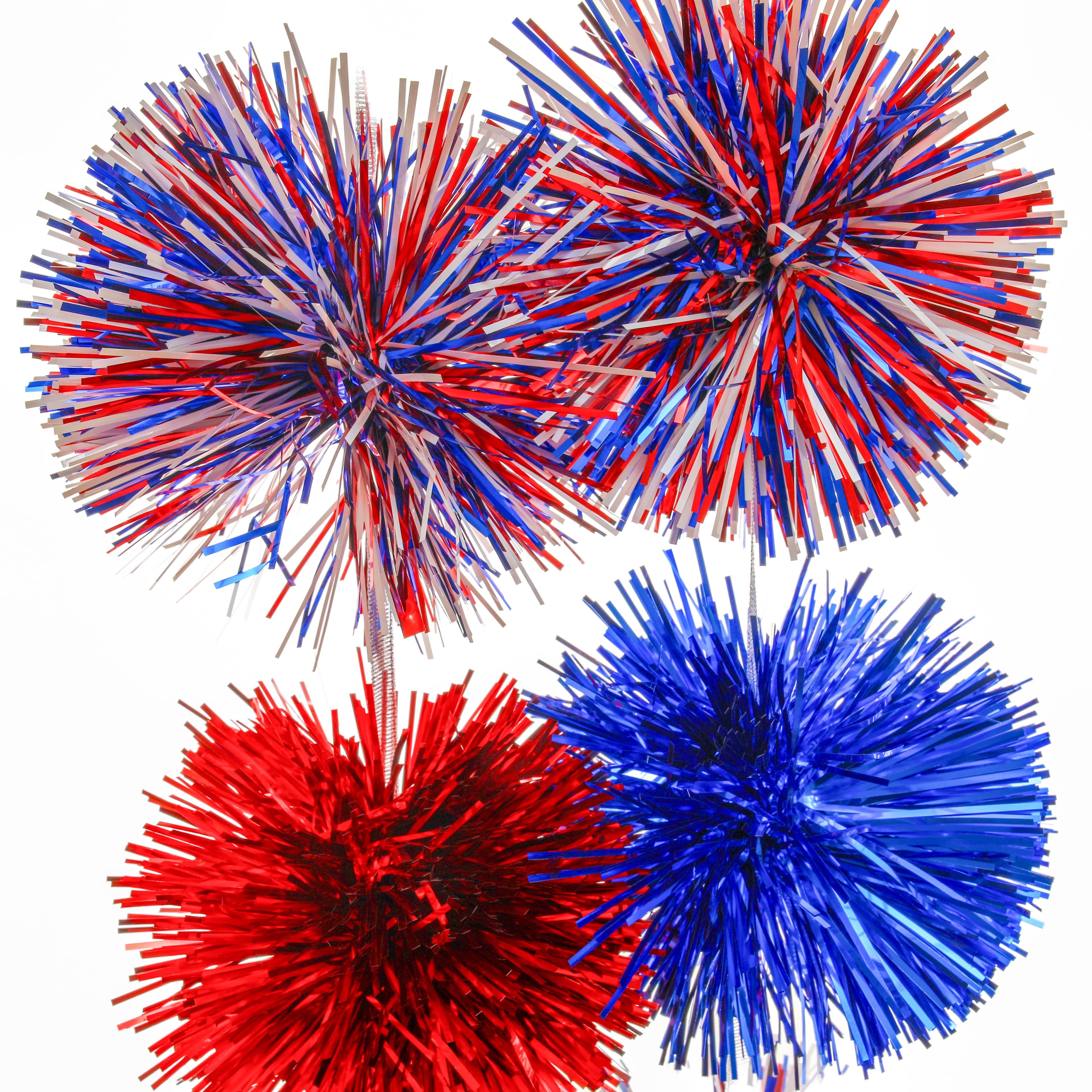 6ft. Patriotic Tinsel Pom Pom Garland by Ashland&#xAE;