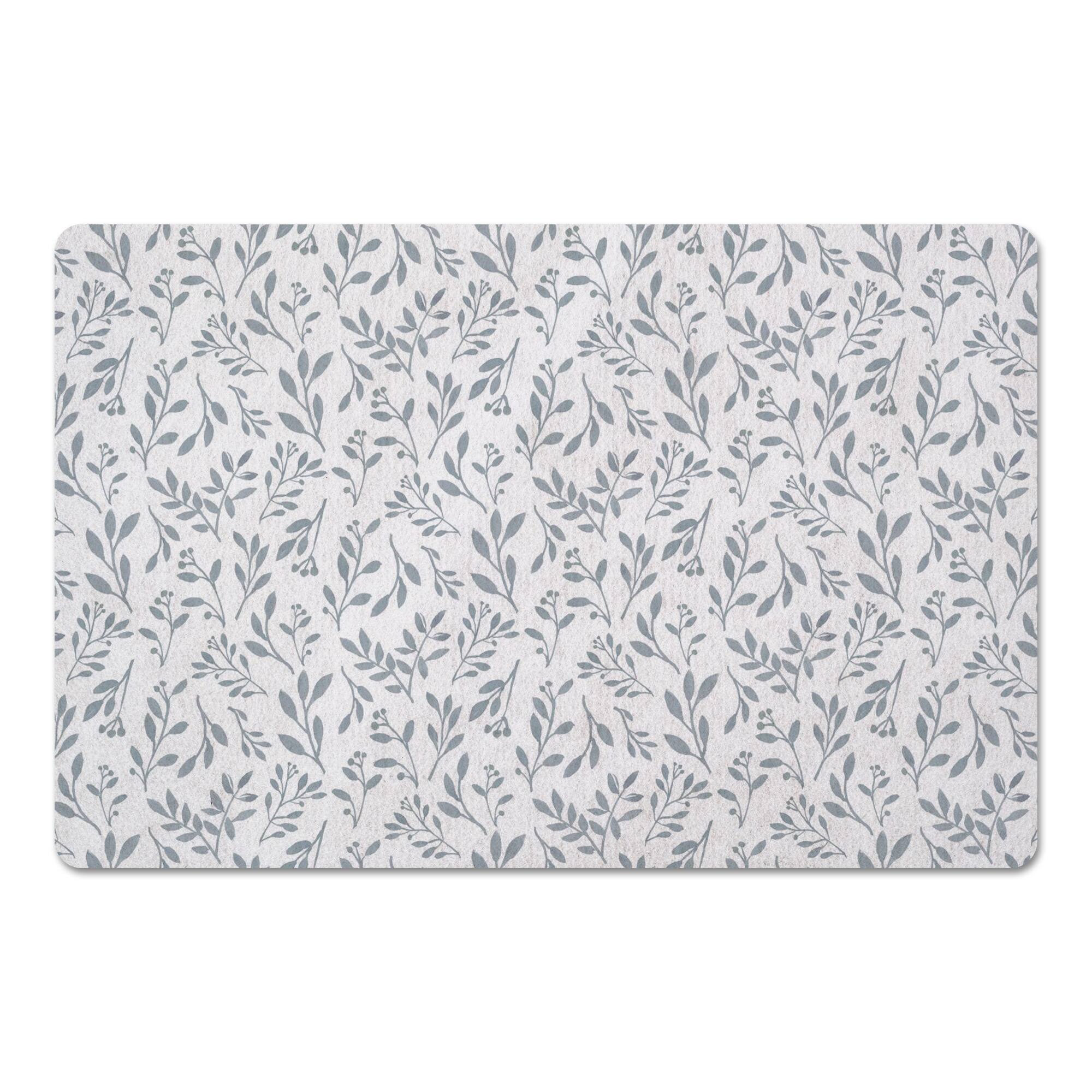 Delicate Floral Floor Mat