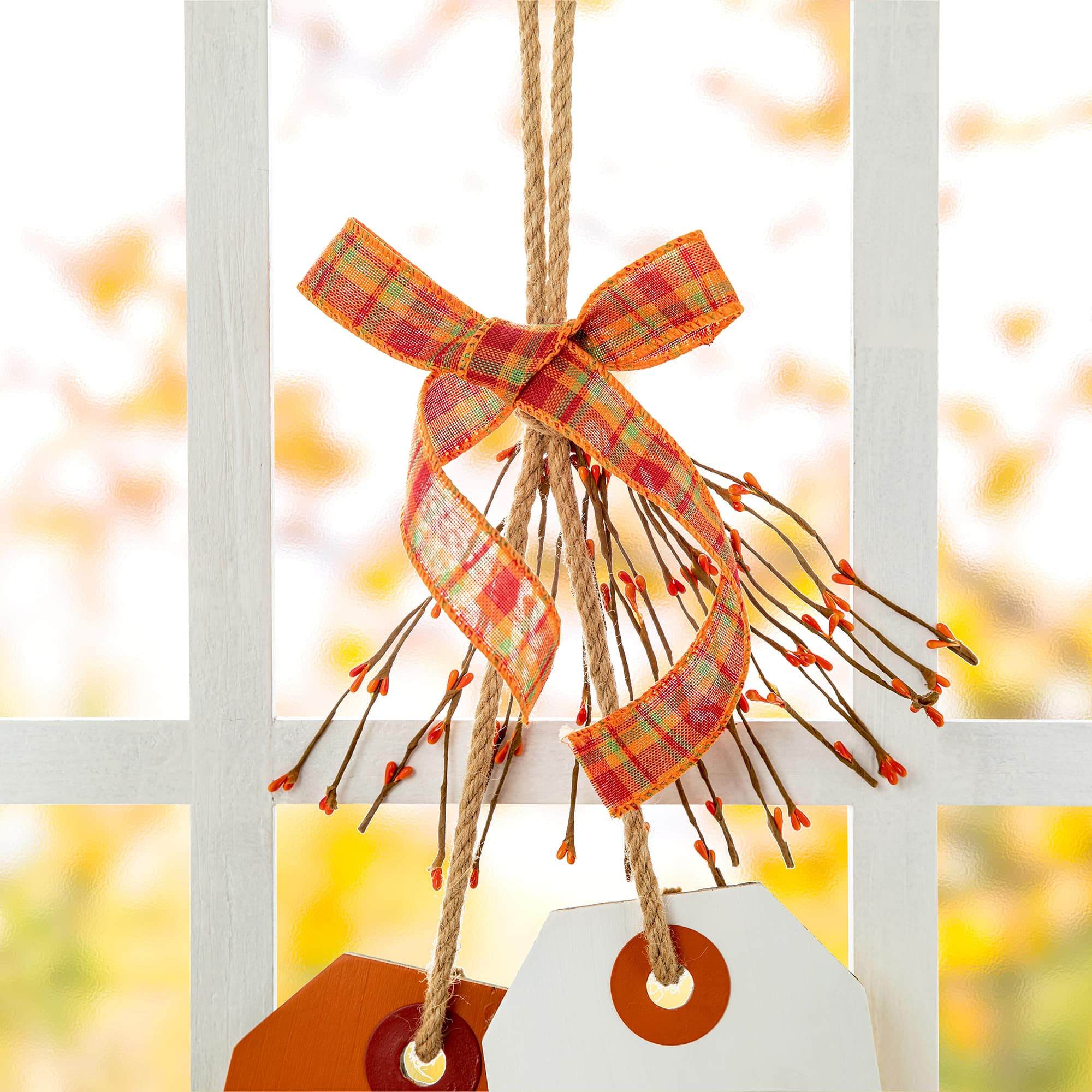 Glitzhome&#xAE; 24&#x22; Thanksgiving Wooden &#x22;Give Thanks&#x22; Door Hanger