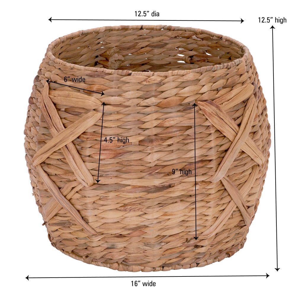 Household Essentials 16" X-Weave Round Wicker Floor Basket