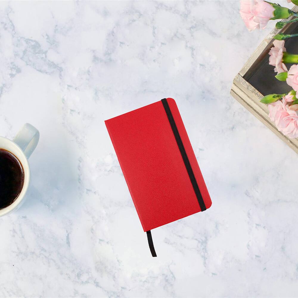 JAM Paper Small Hardcover Notebook with Elastic Band