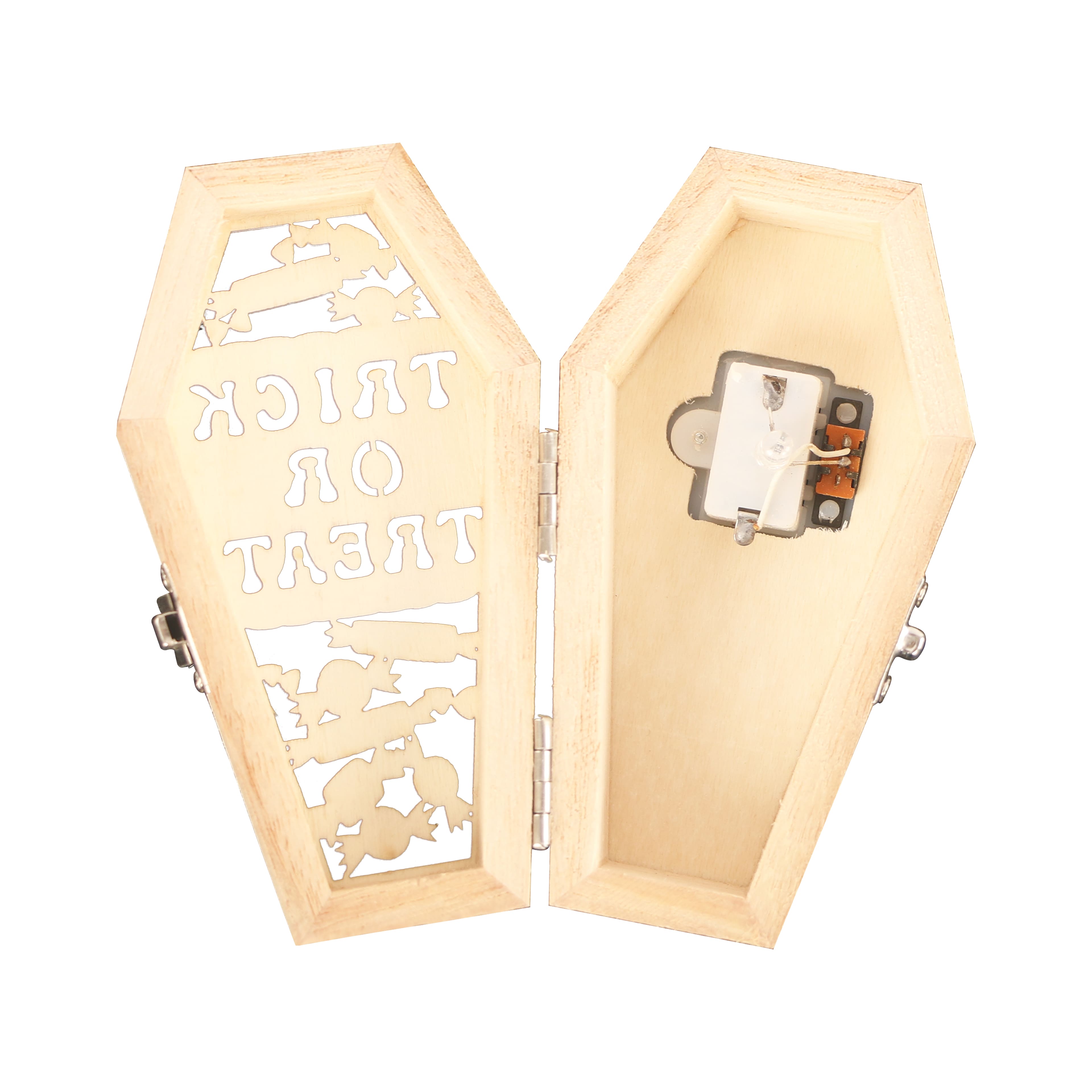 Mini Trick or Treat Coffin DIY LED Wood D&#xE9;cor by Make Market&#xAE;