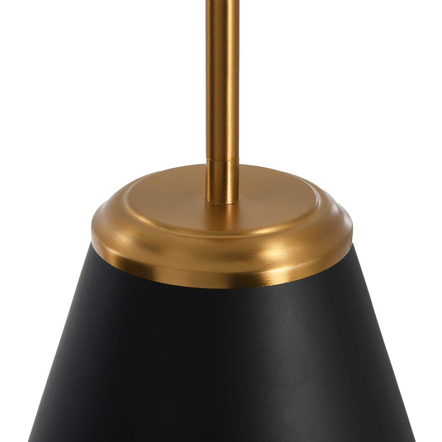 Hello Honey® Robert Stevenson Lighting Beckett Black & Brushed Gold Metal Ceiling Light with Shade