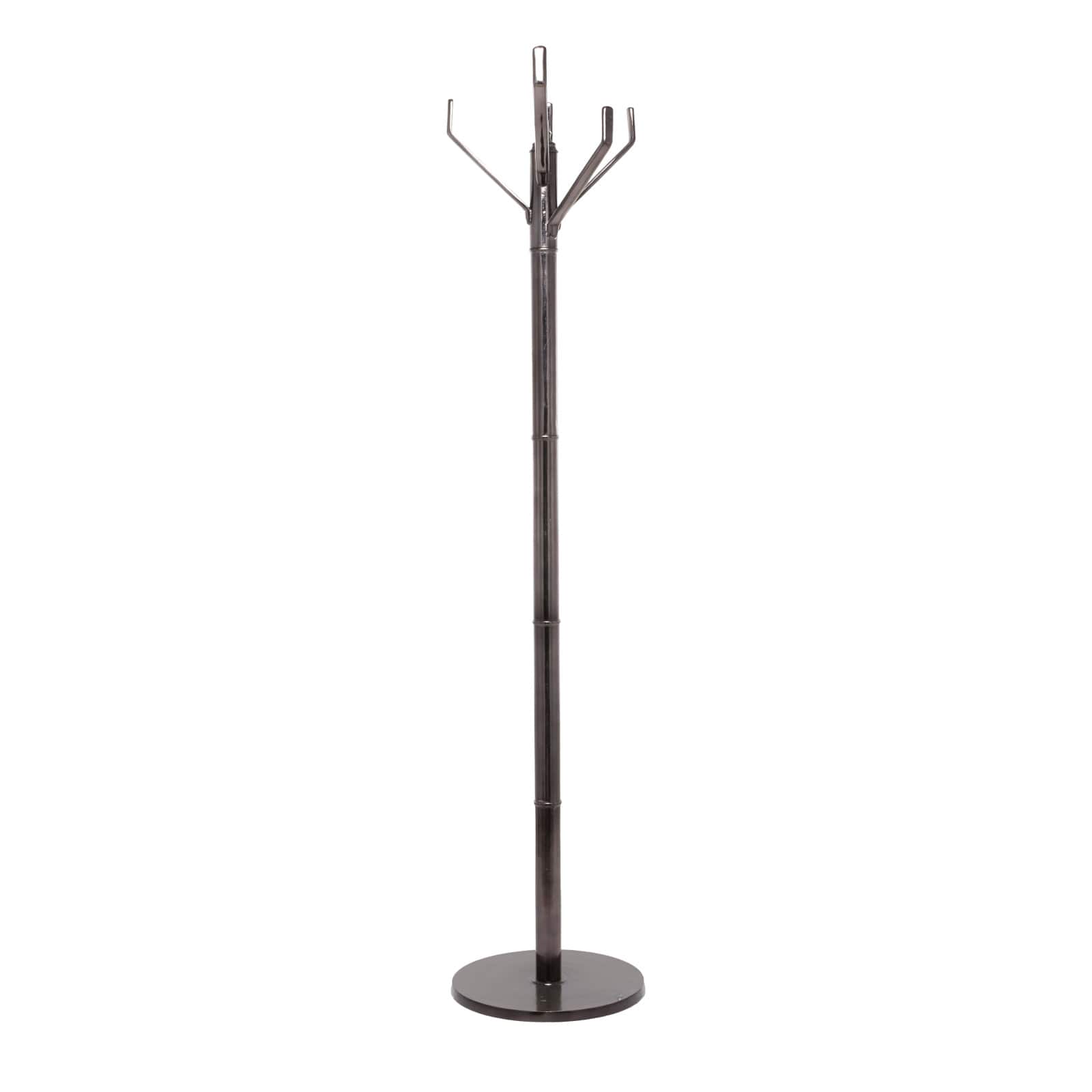 Black Aluminum Contemporary Coat Rack, 68" x 15" x 15"