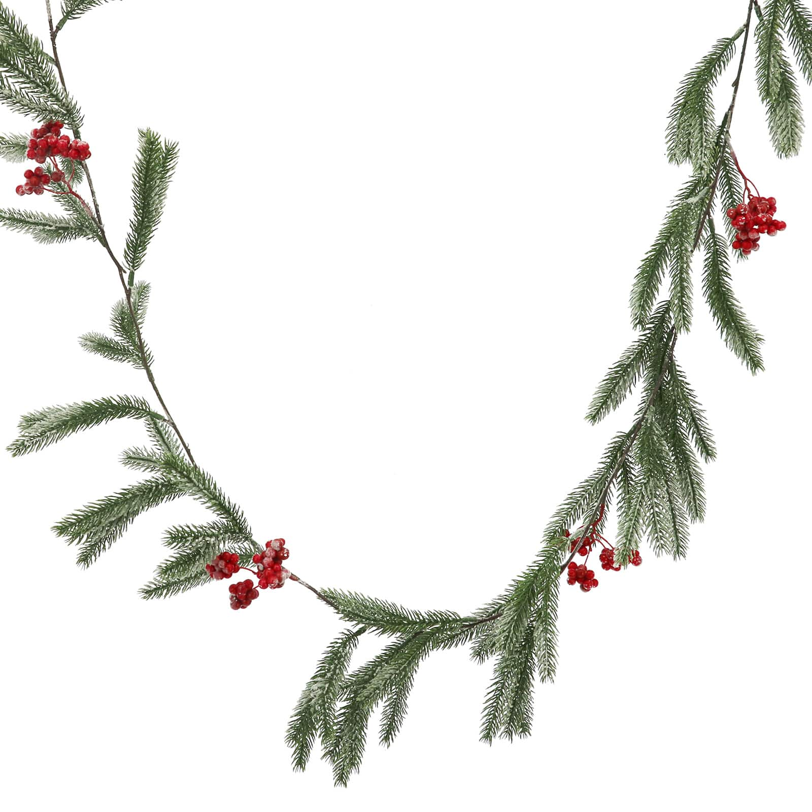 6ft. Light Flocked Pine &#x26; Red Berry Garland by Ashland&#xAE;