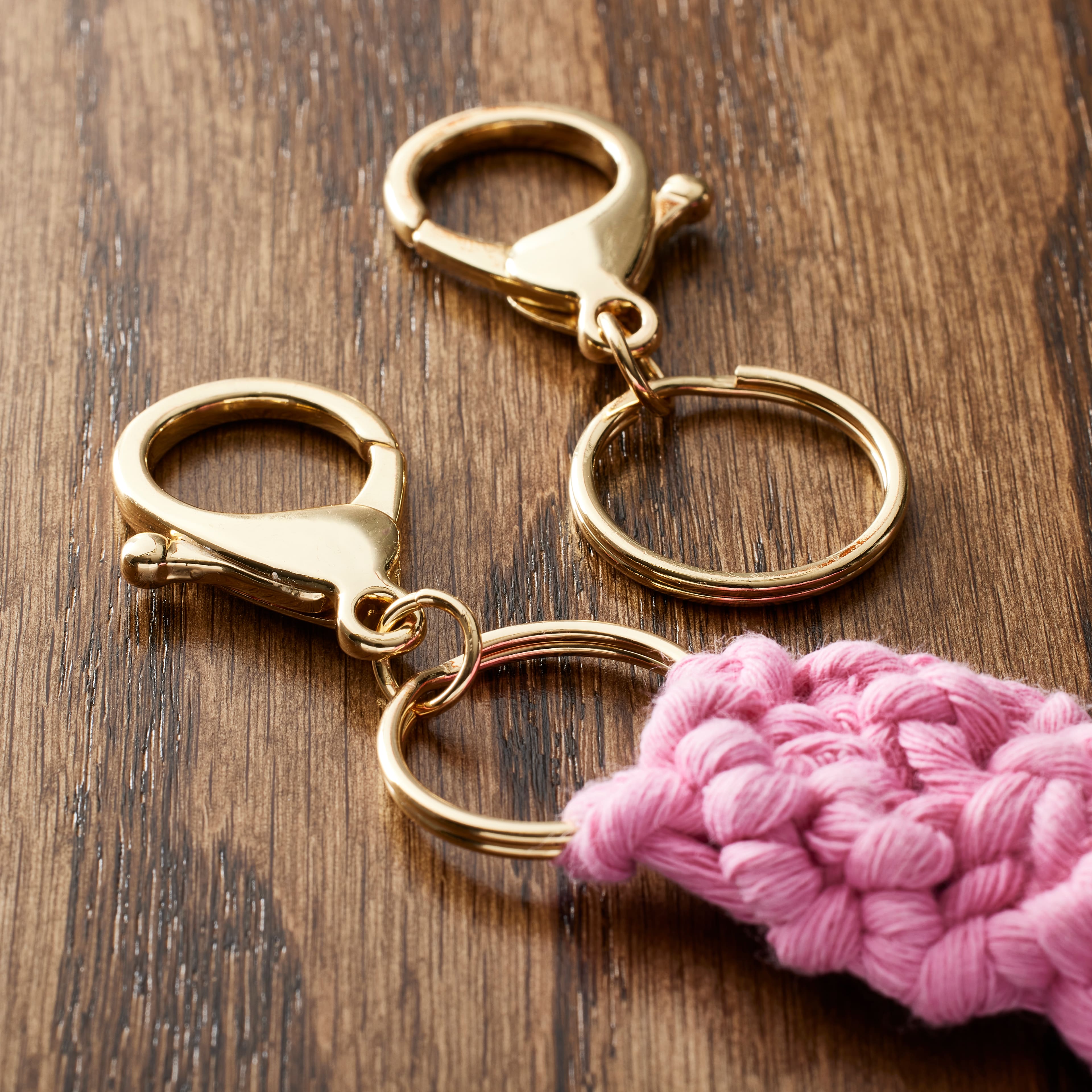 Bulk Keychain Key Ring Findings Flat Split Ring Keyring 30mm Gold Select Qty