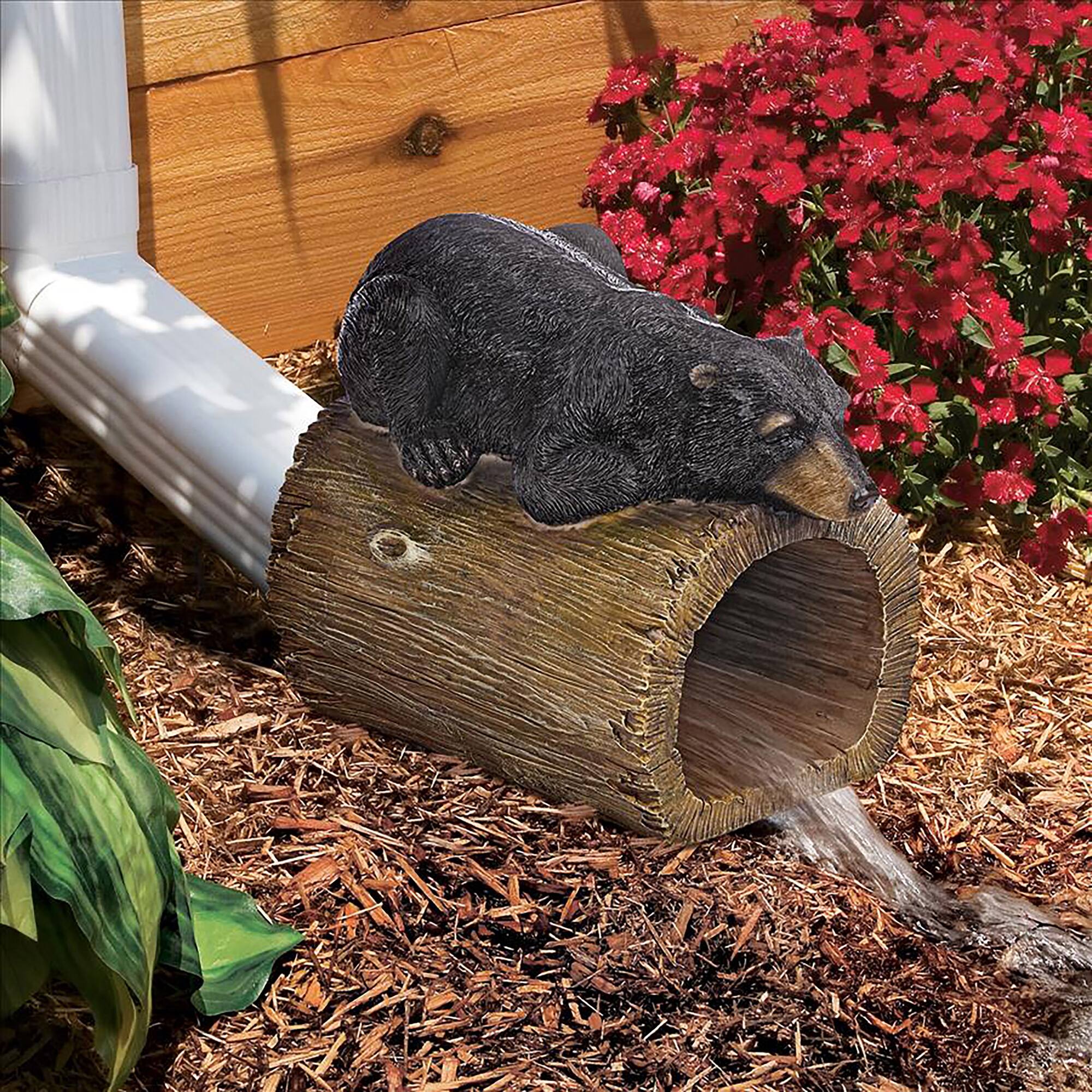 Design Toscano 9" Black Bear Gutter Guardian Downspout Statue
