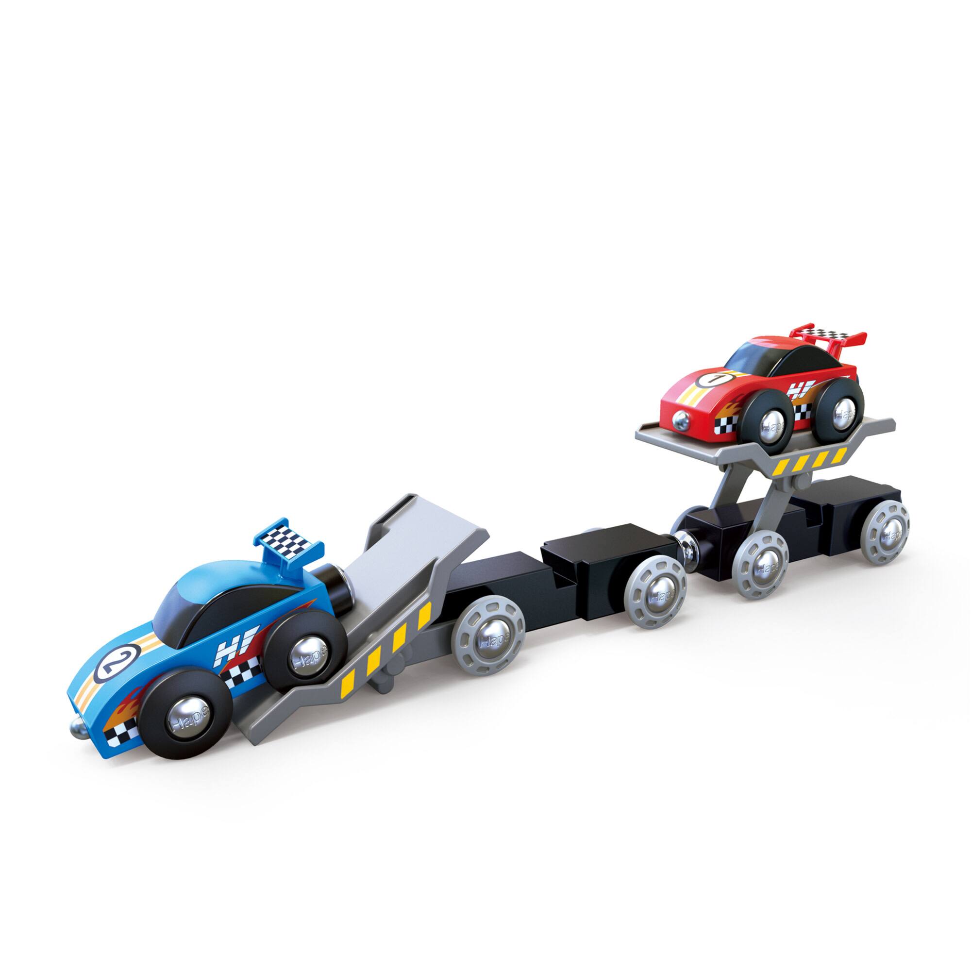 Hape Race Car Transporter Loading & Towing Playset