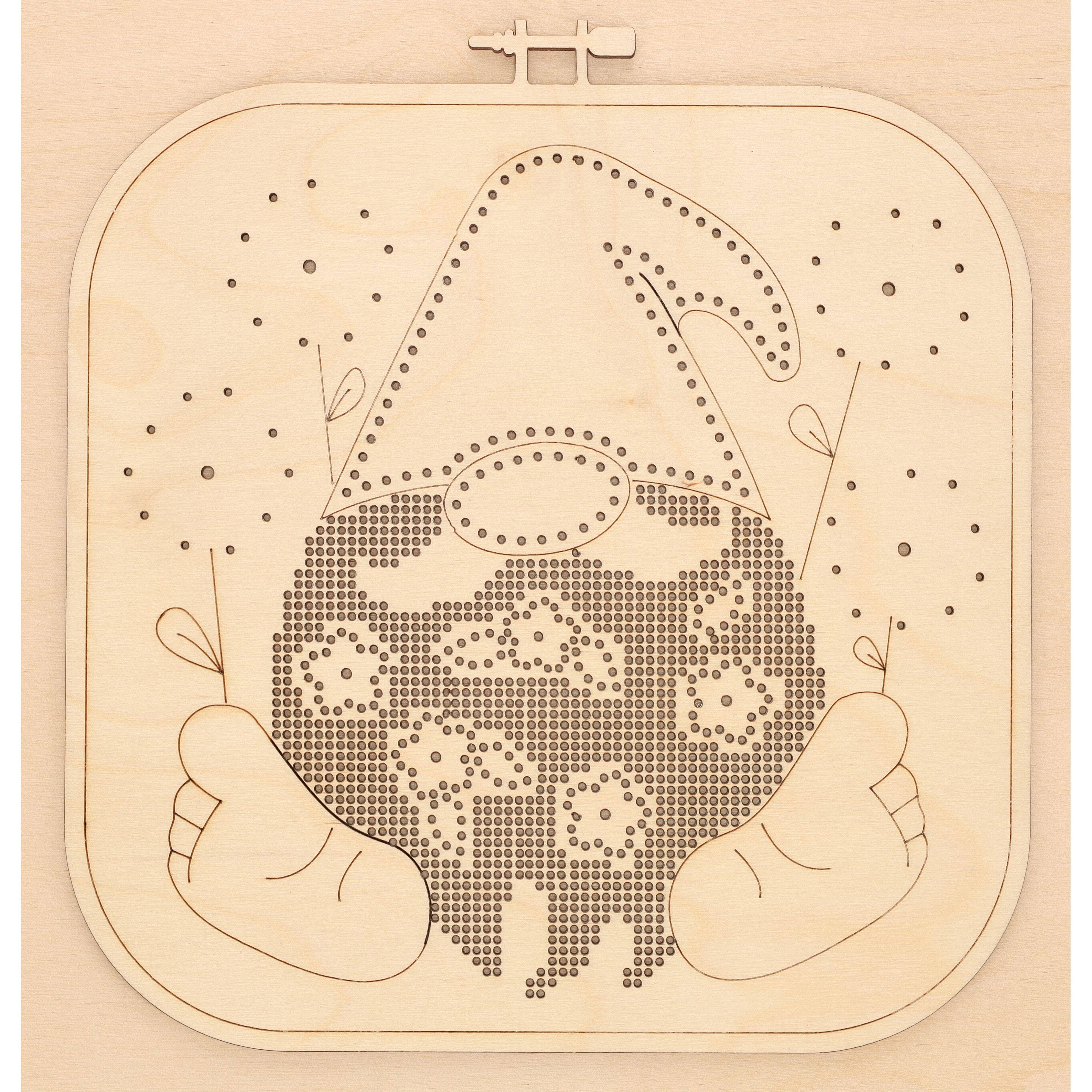 Leisure Arts® Intermediate Floral Gnome Wood Stitchery Kit