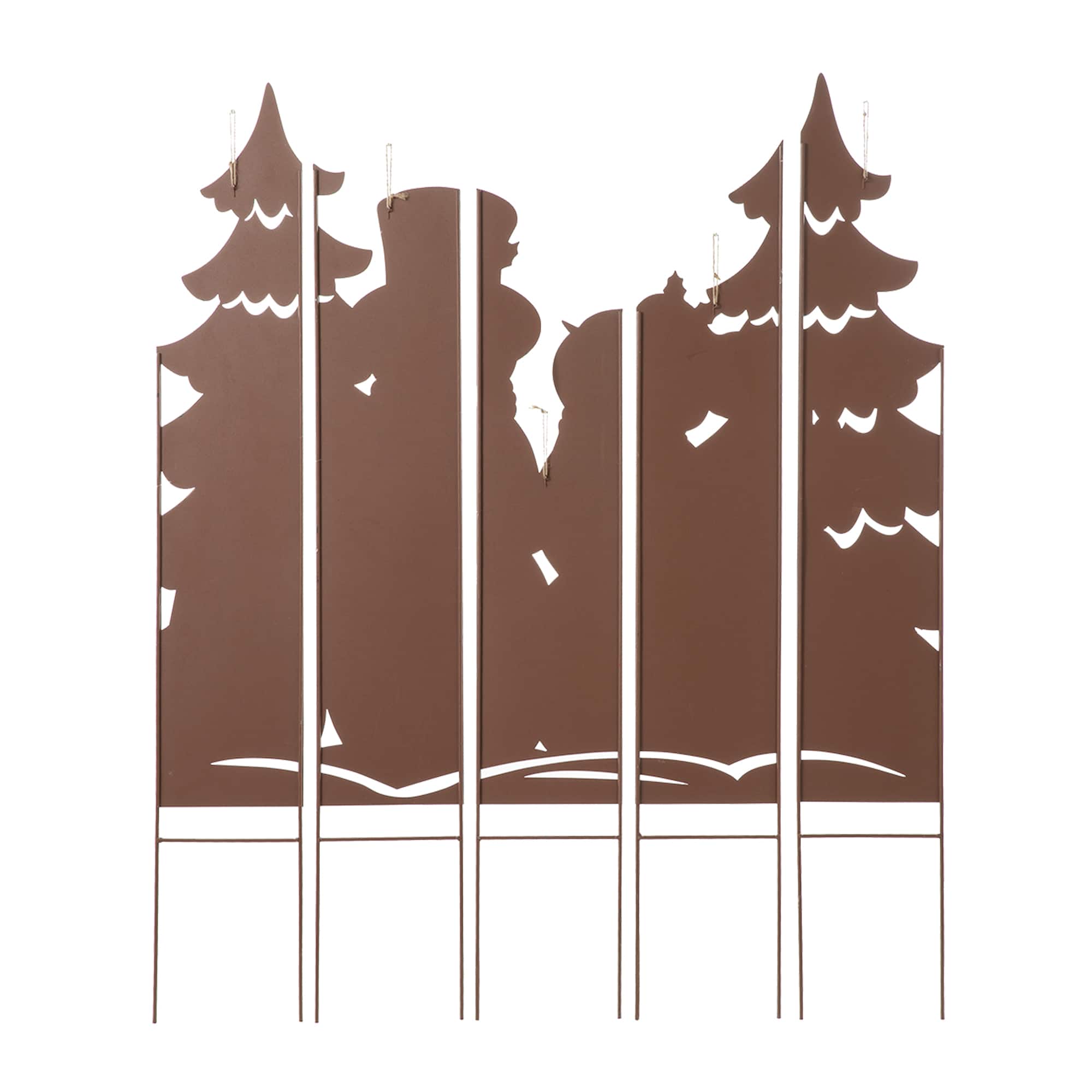 Glitzhome® 41.5'' Metal Snowman Family Combo Yardstake