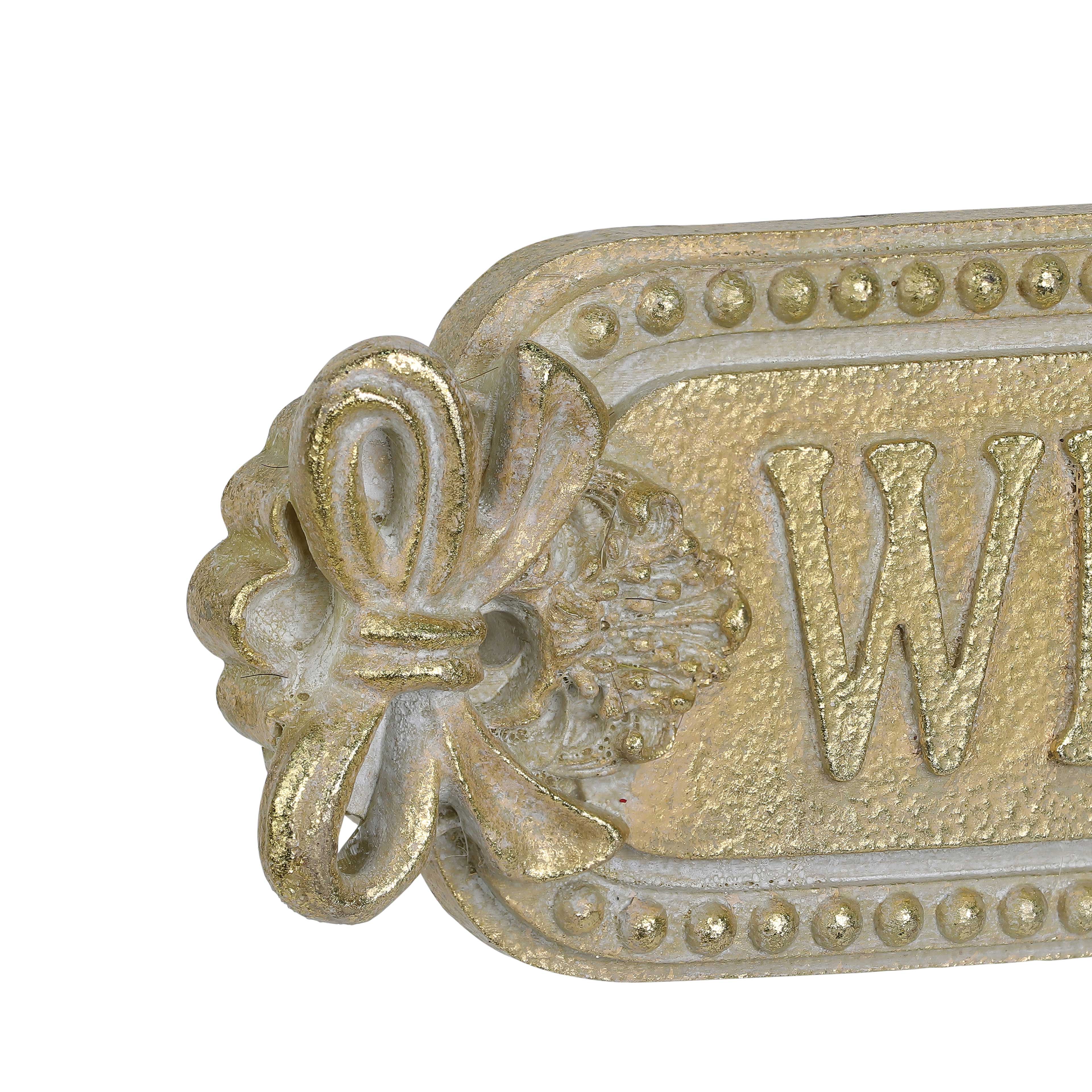 10&#x22; x 3&#x22; Gold Welcome Wall D&#xE9;cor by Ashland&#xAE;