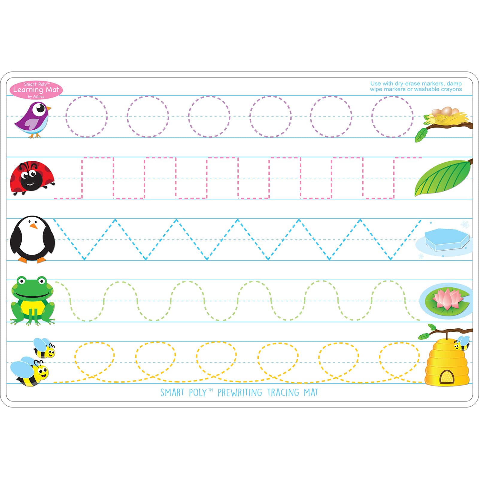 Wipe Clean Tracing Writing Practice Mats