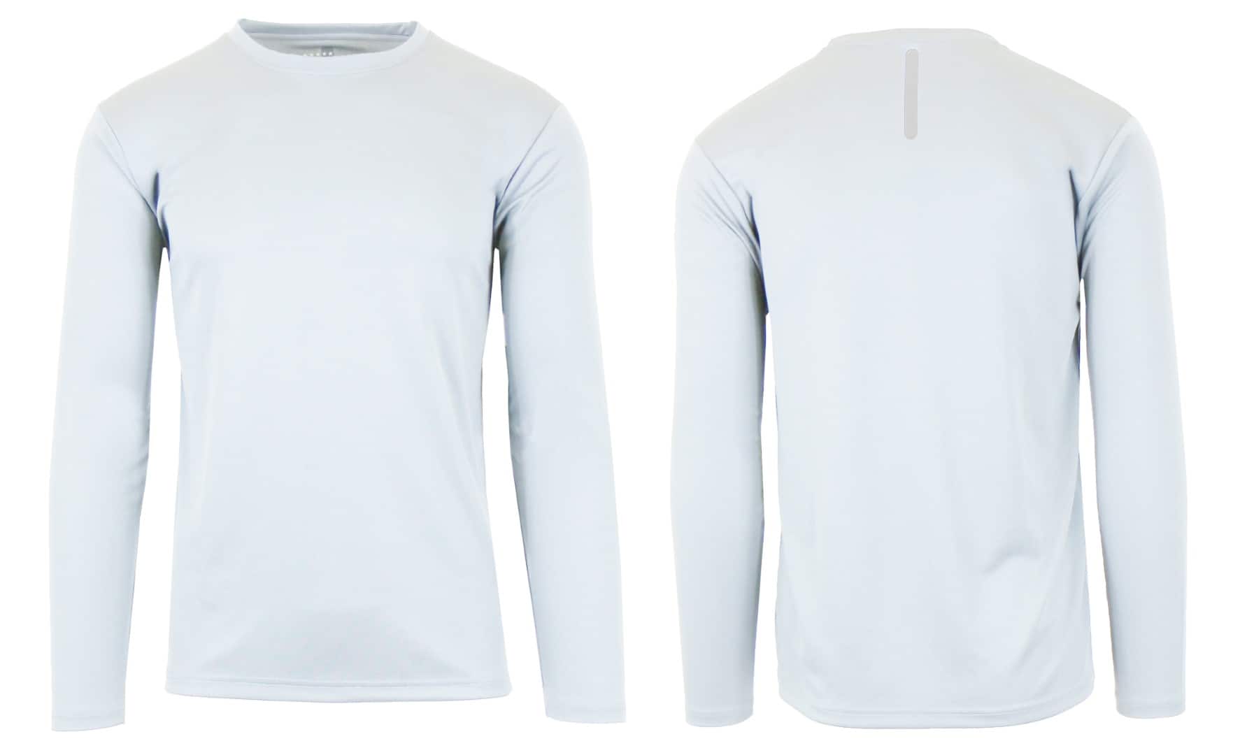 Galaxy By Harvic Long Sleeve Moisture-Wicking Performance Crew Neck Men's Tee