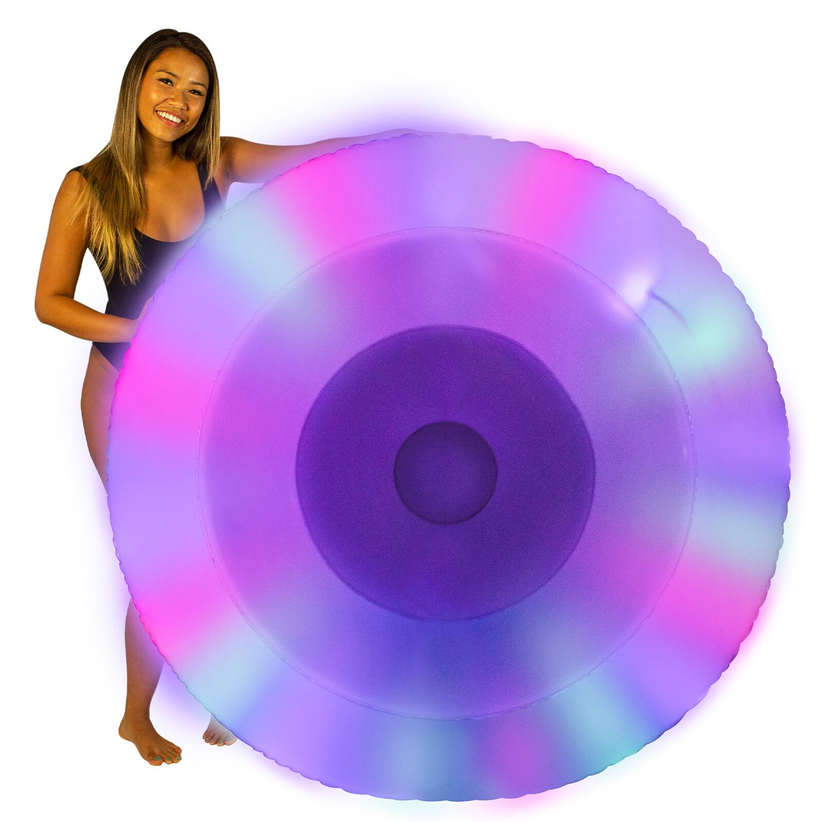 PoolCandy 60" Illuminated LED Inflatable Island Float