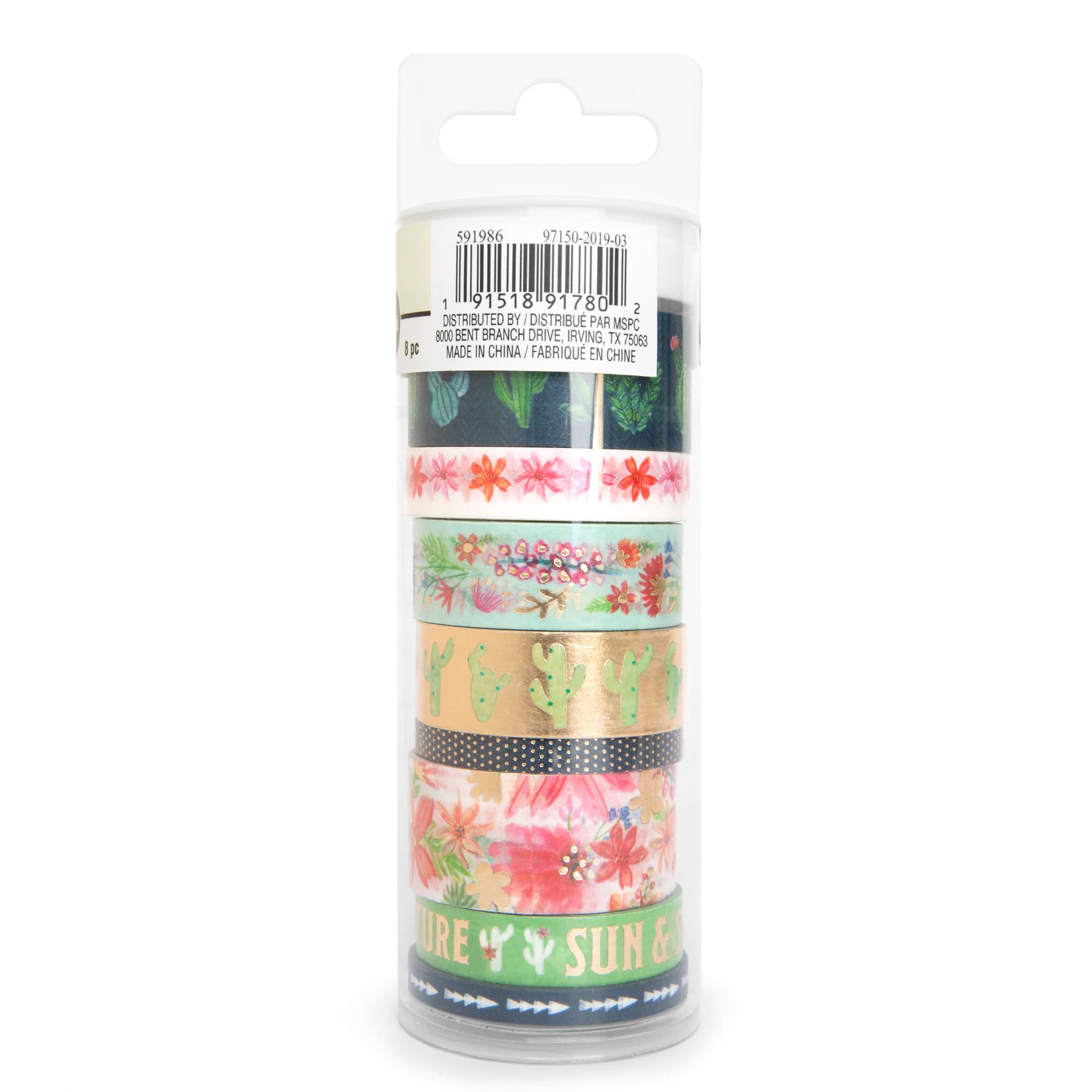 12 Packs: 8 ct. (96 total) Cactus Crafting Washi Tape Set by Recollections™
