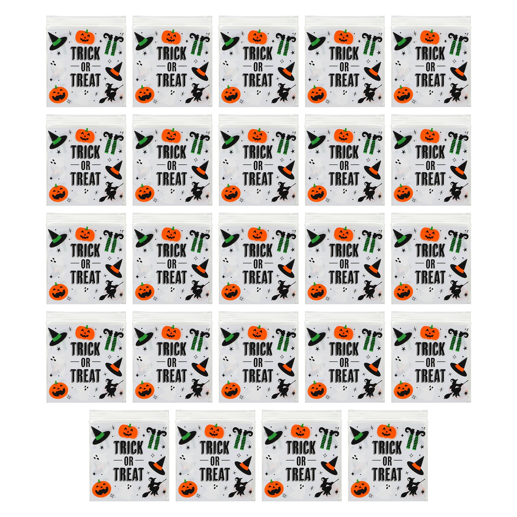 Trick or Treat Zip Treat Bags, 24ct. by Makery™
