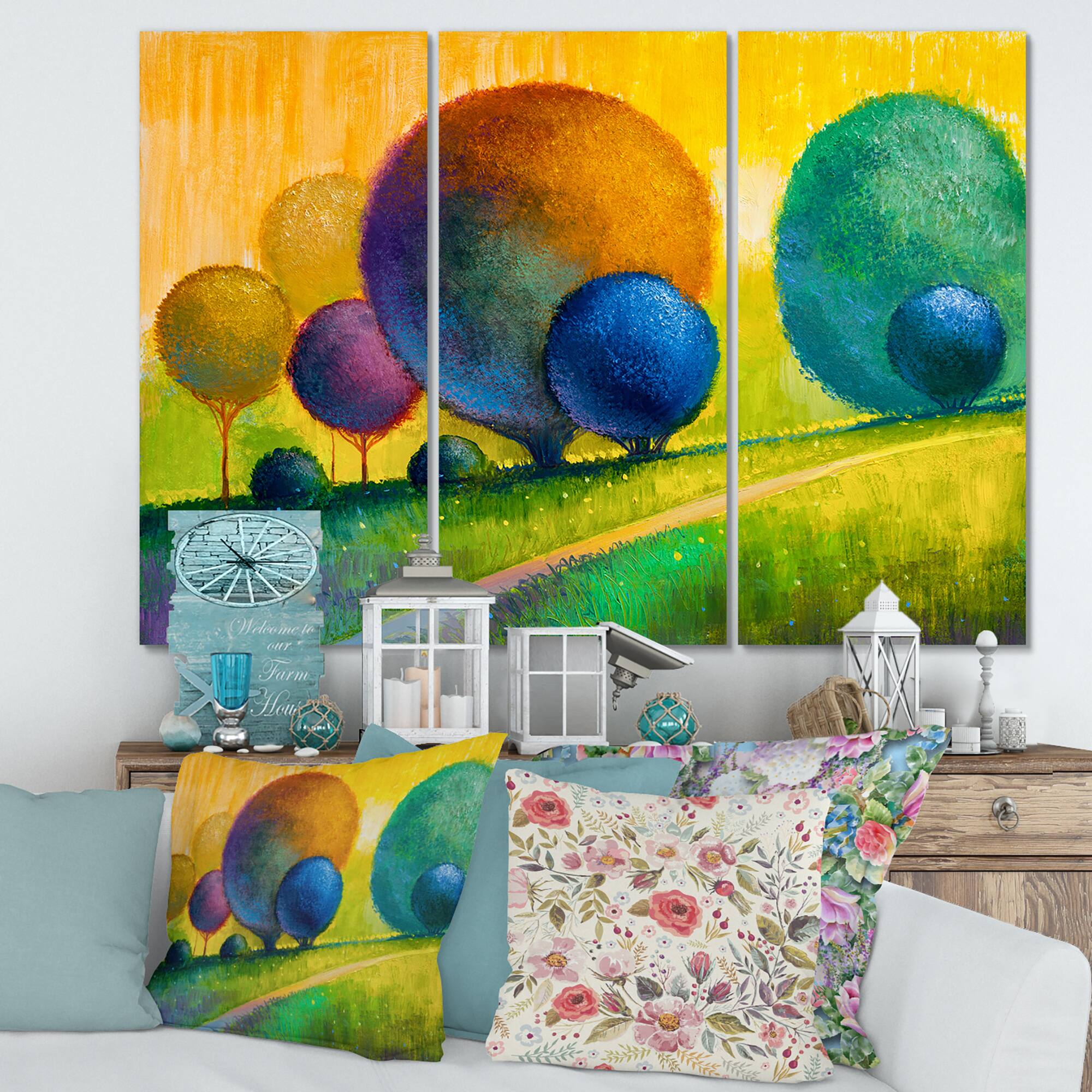 Designart - Colourful Ornamental Trees III