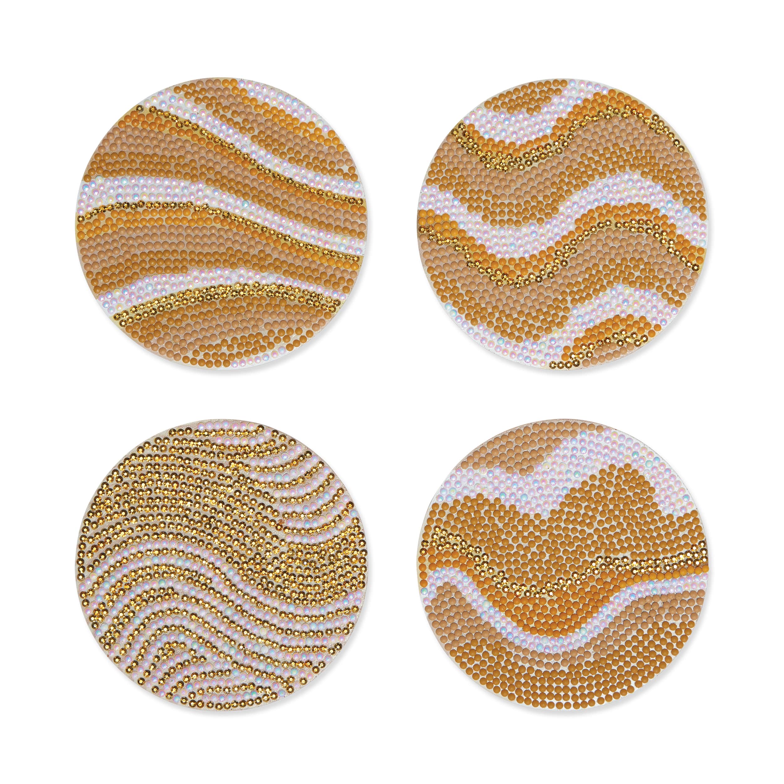 Round Striped Diamond Art Coaster Kit by Make Market&#xAE;