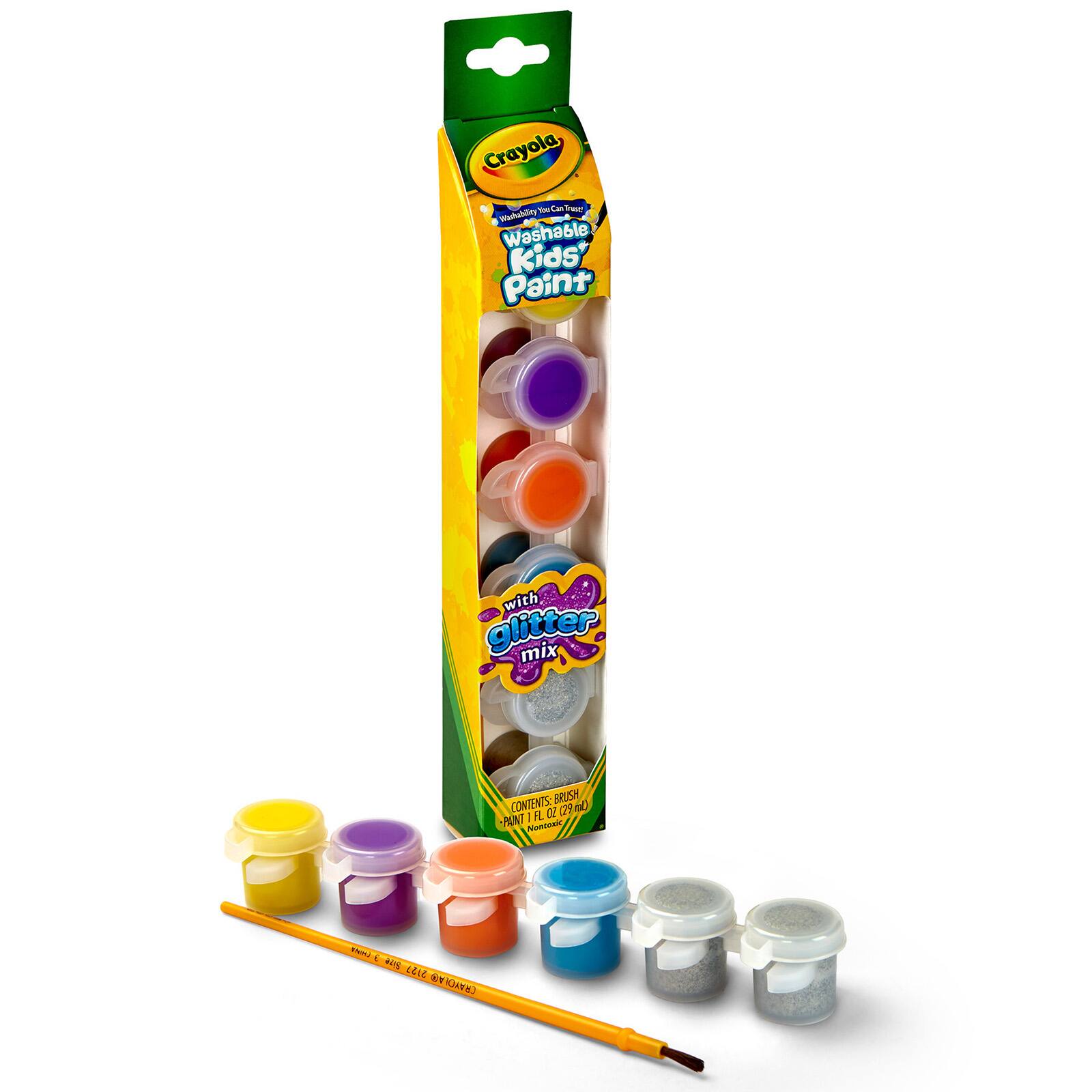 Crayola&#xAE; Glitter Effects Washable Kids&#x27; Paint Pots, 12 Packs of 6
